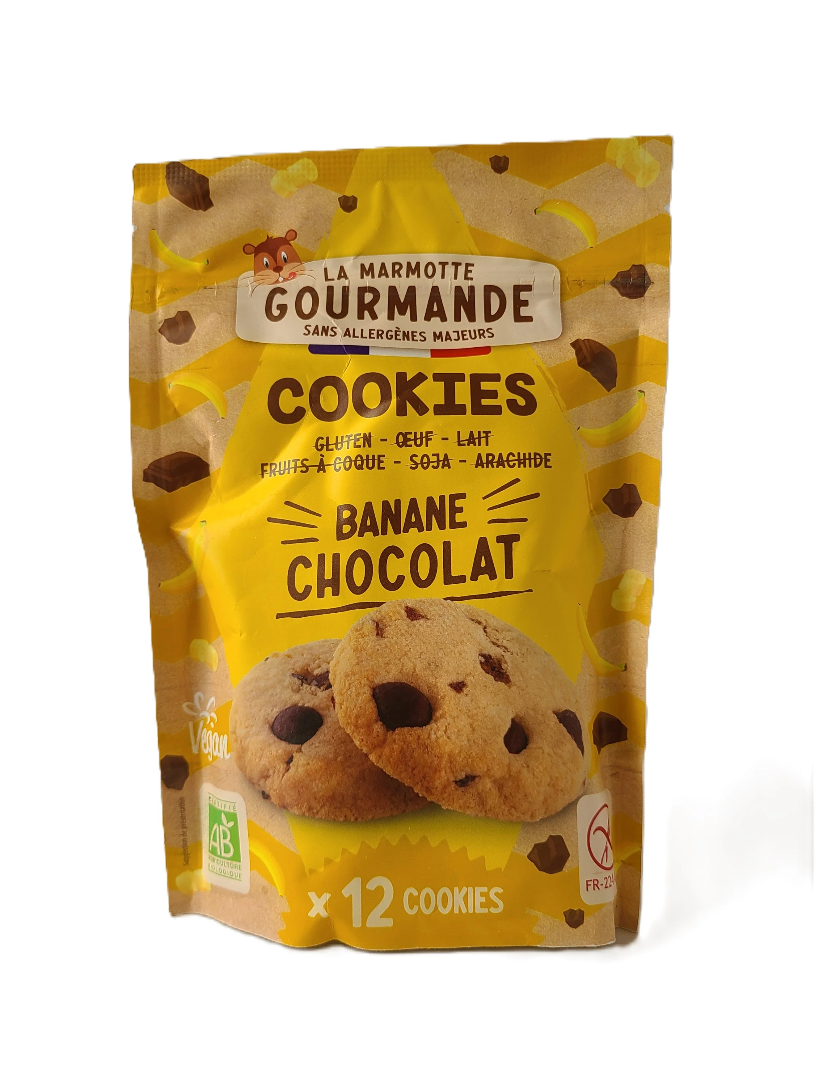 Cookies banane chocolat sans allergènes 150 g