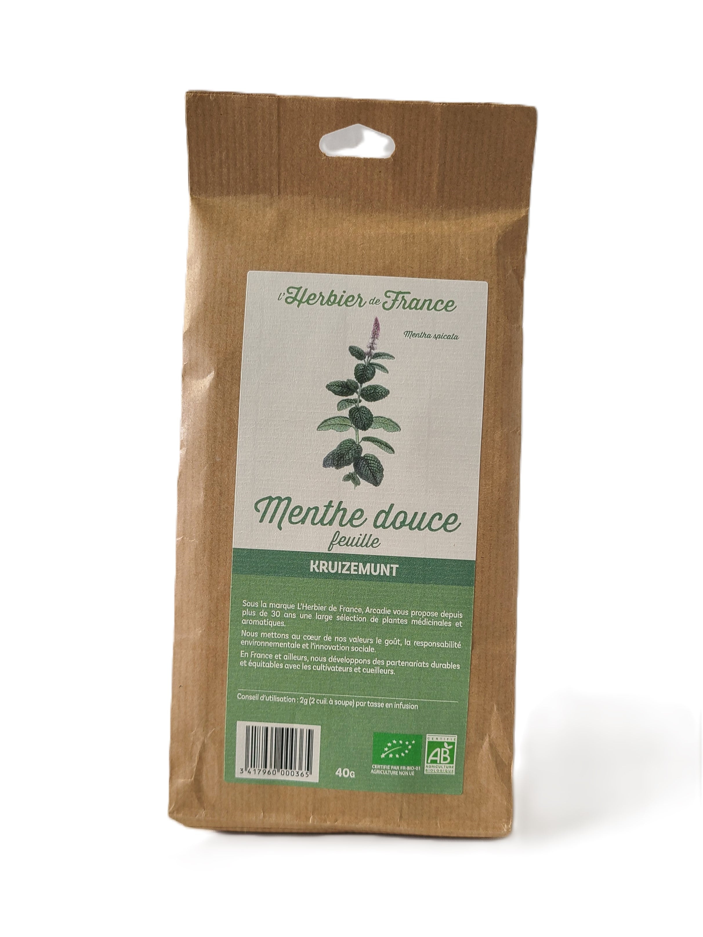 Menthe Douce BIO pour infusion 40 g