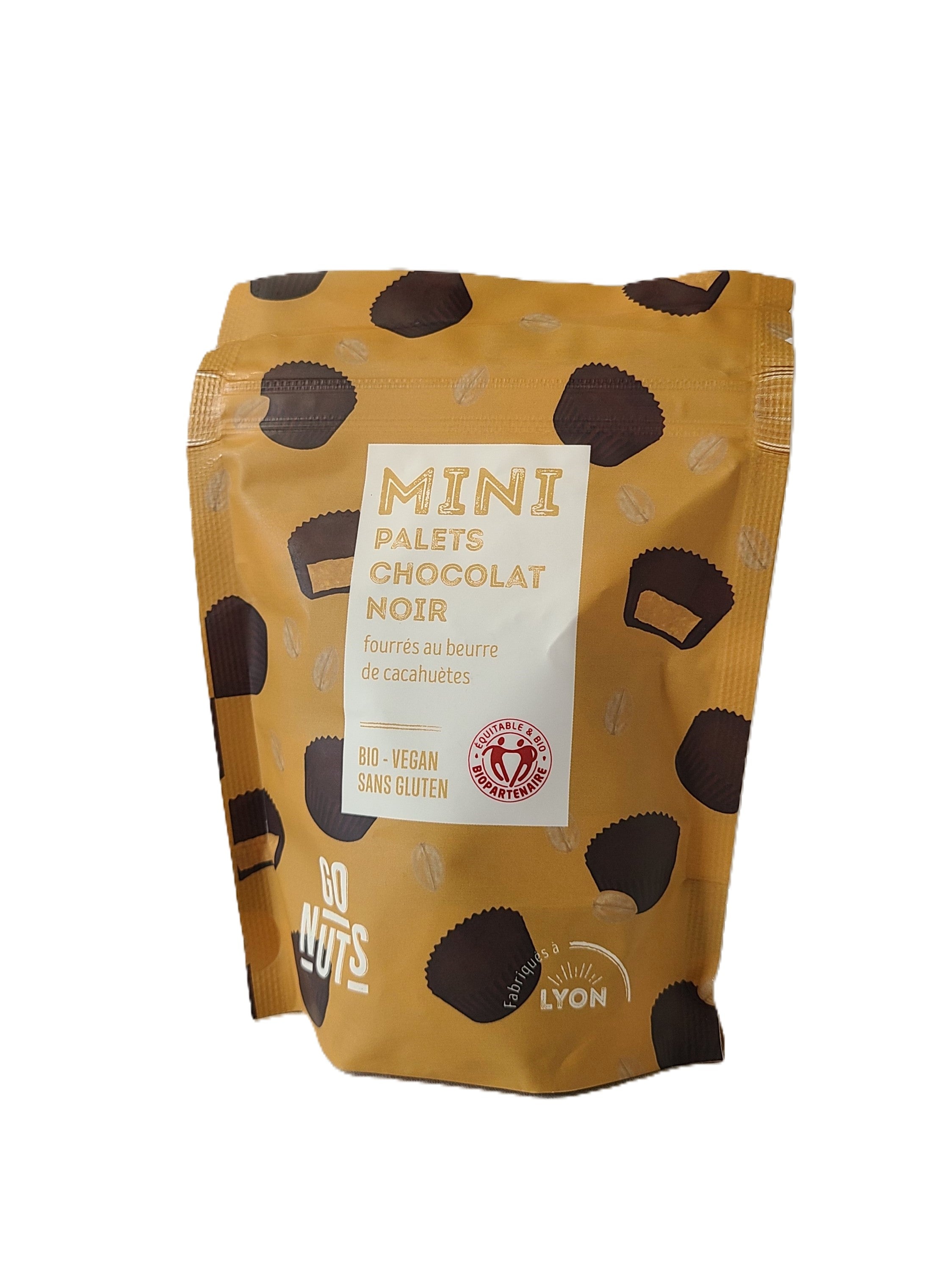 Mini palets chocolat noir beurre de cacahuètes Bio 120 g