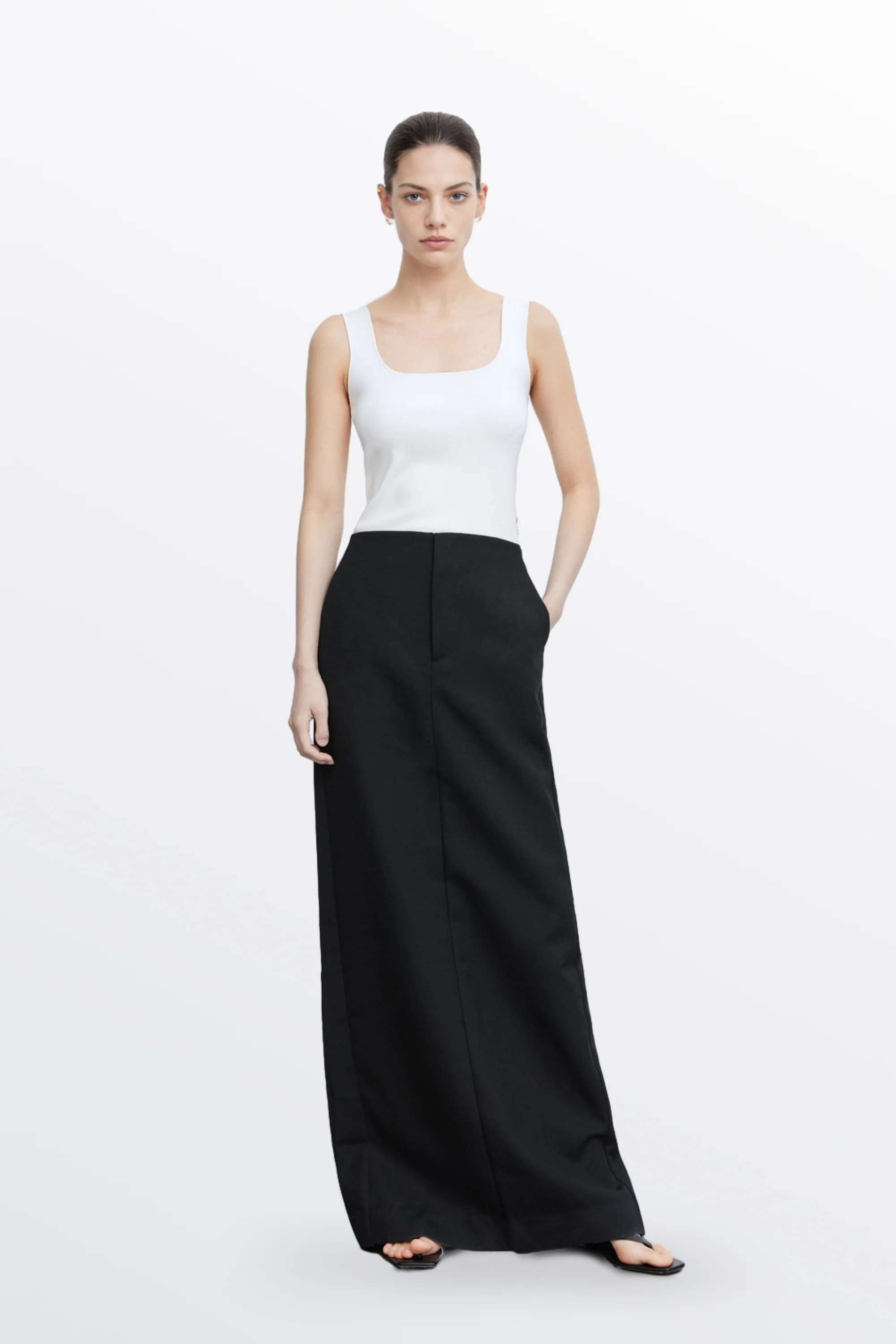 Magalie Skirt in Wool Blend Twill