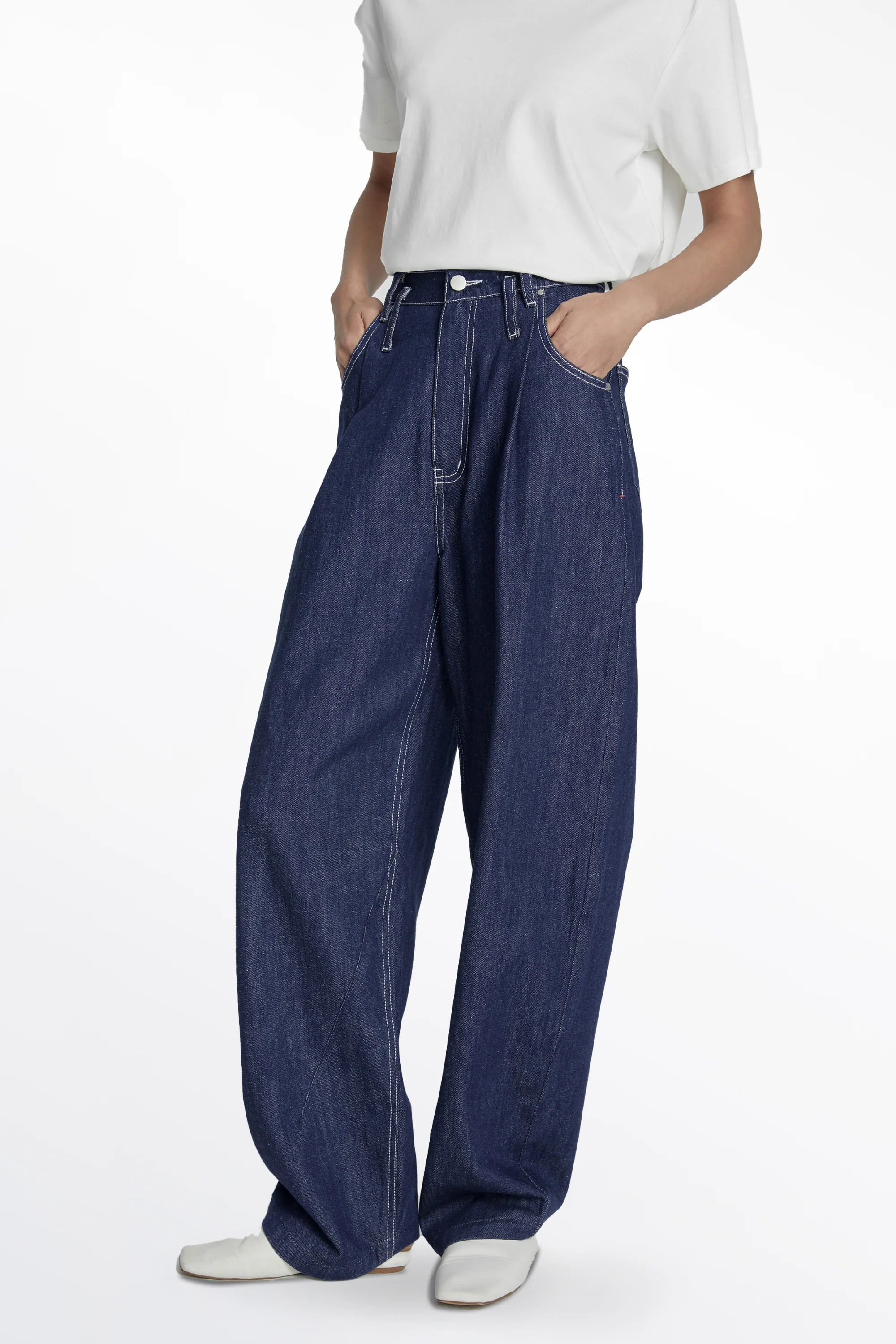 Classiq High-Waisted Denim Jeans in Cotton Blend