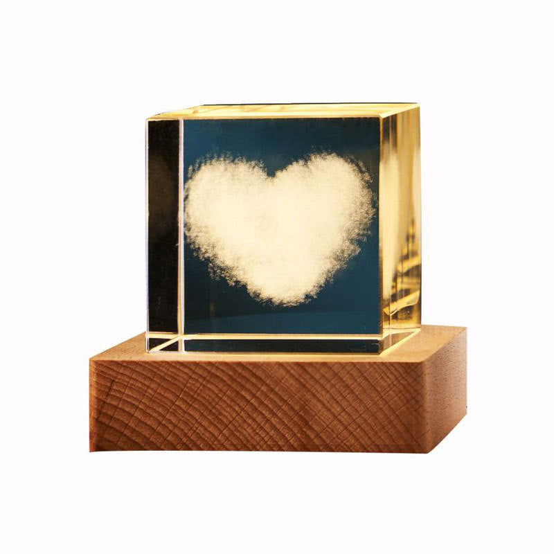 Lampe de cristal en forme de cube avec forme