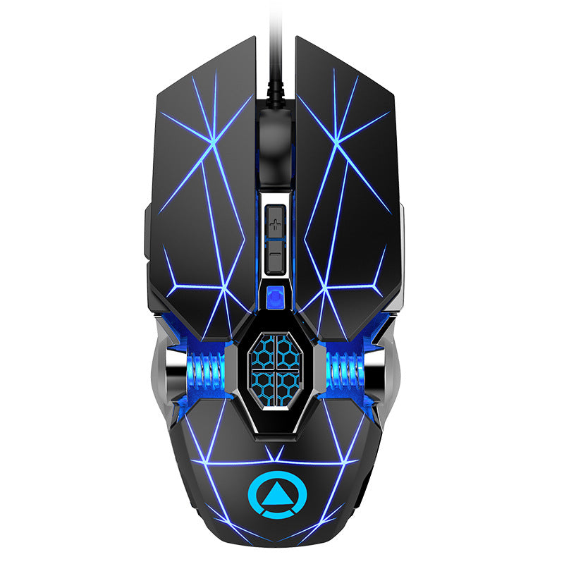 Souris gaming filaire bleu chrome