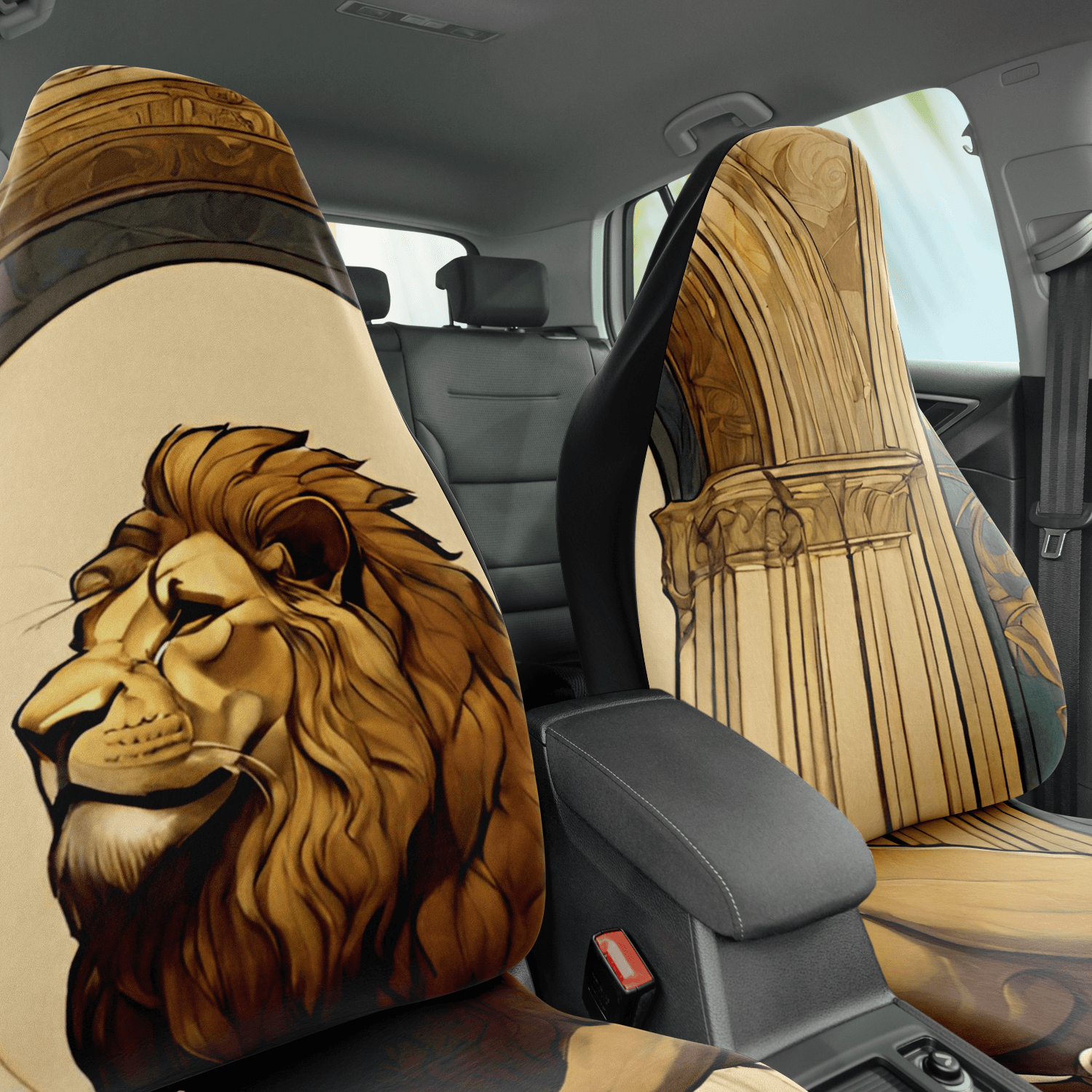 Jugendstil Löwe Portrait Auto-Sitzbezüge