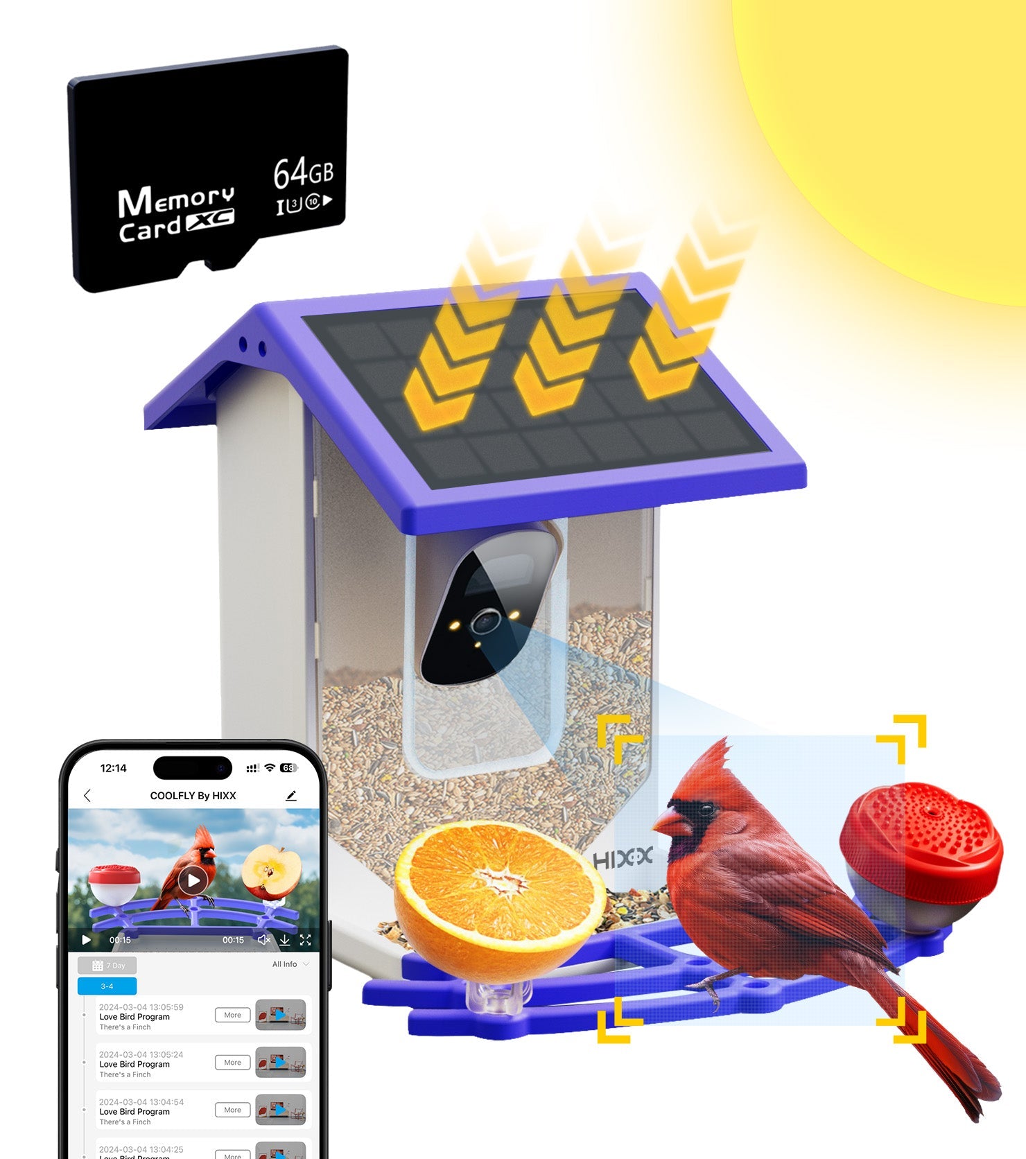 OurCoolfly-bird Feeder with Camera