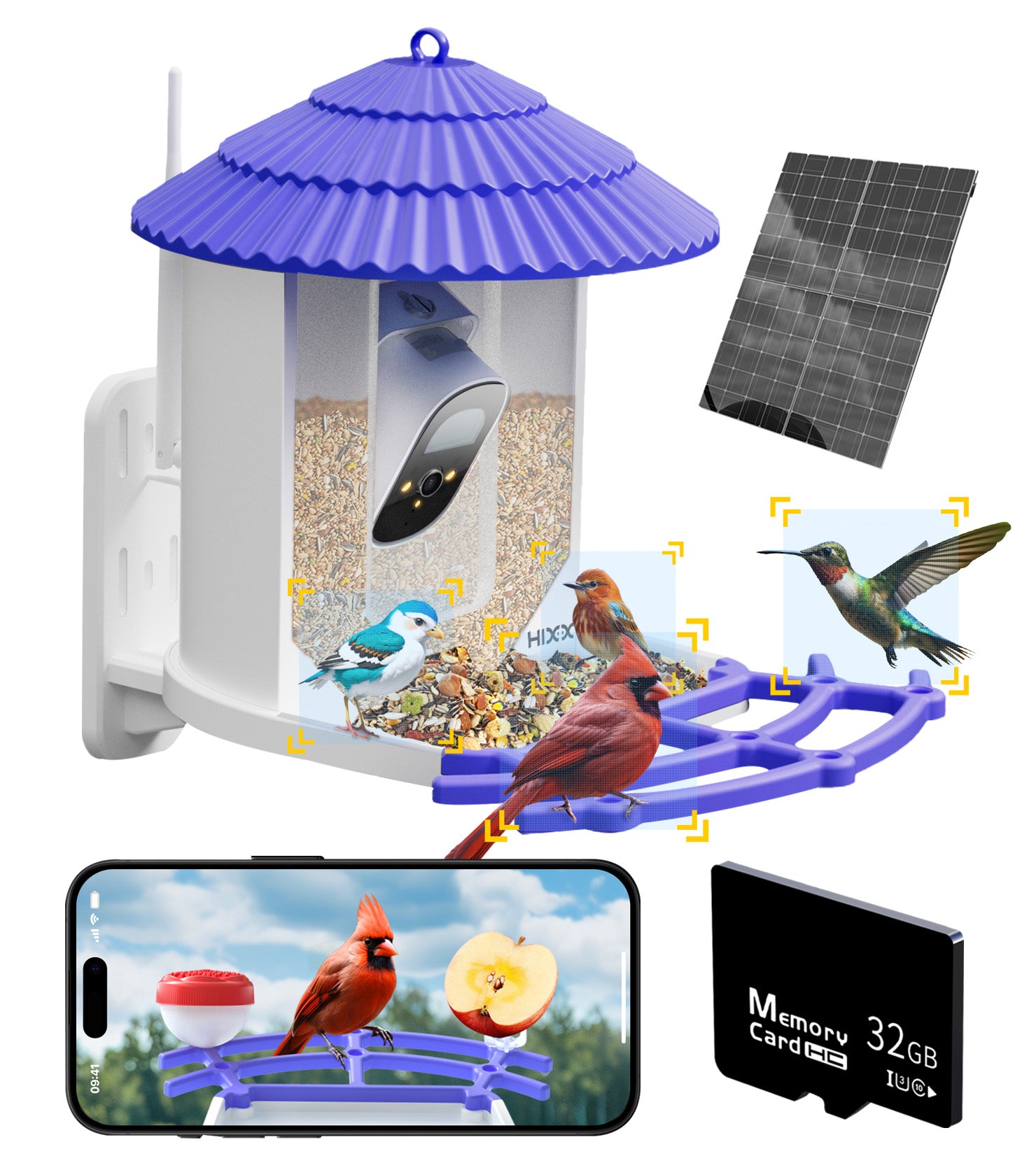 Ourcoolfly-Bird Feeder with Camera