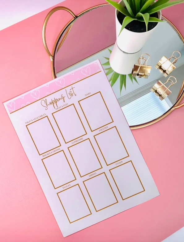 Shopping List Notebook - Pink Passion