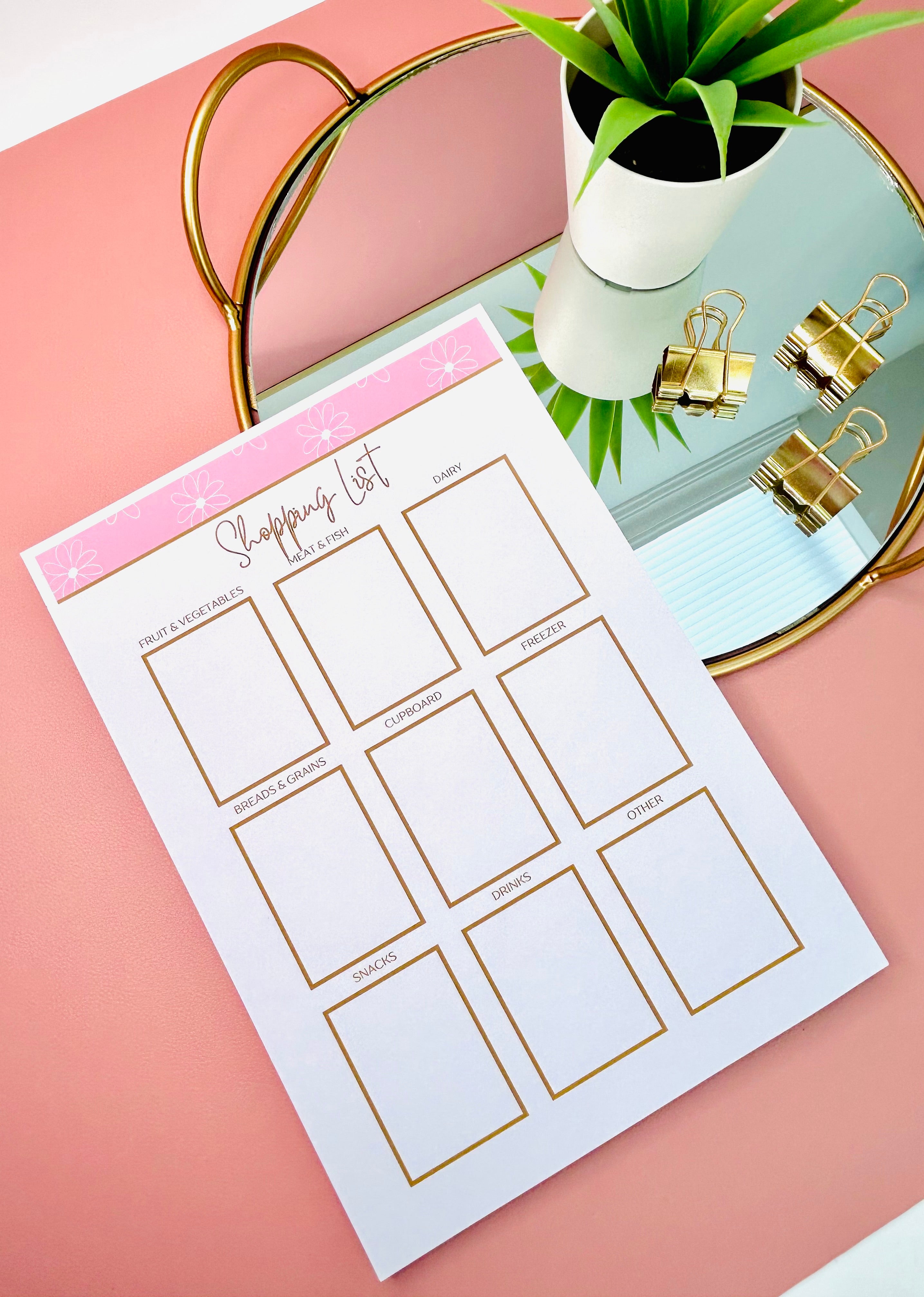 Rosy Posy Shopping List Pad