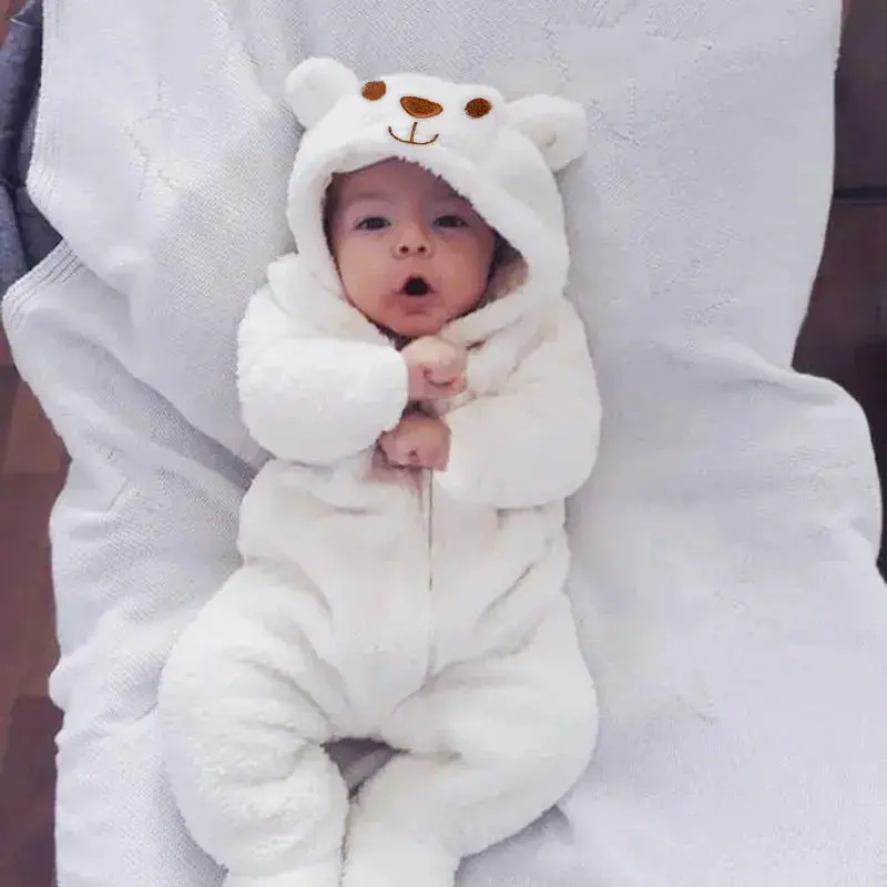 New Cute BABY Newborn Baby Boy Girl Clothes Long Sleeve Romper Clothes Autumn Winter Wear Newborn Baby Clothes Warm 0-12M