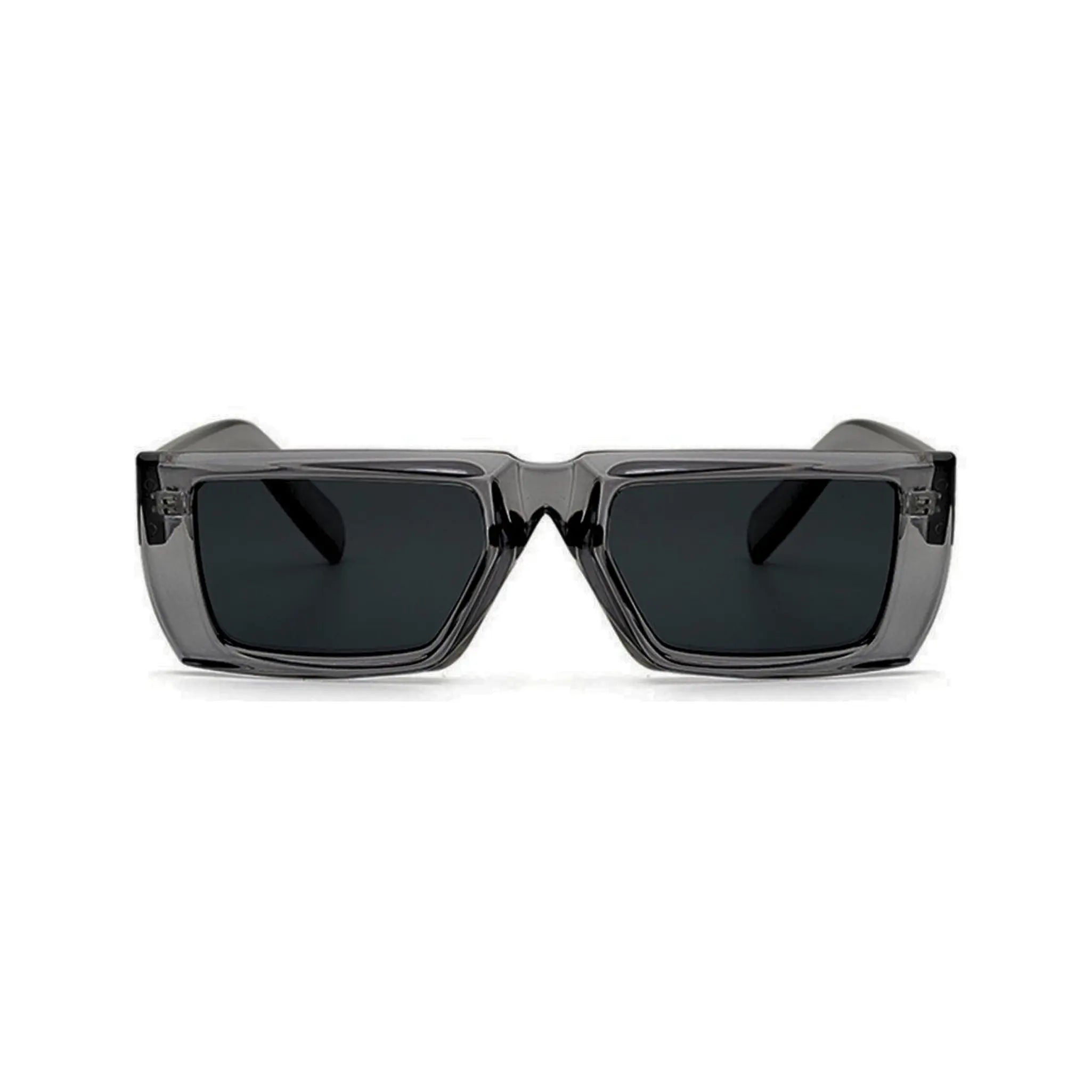 Futuristic Series Street Wear Y2K Rectangle Sunglasses - Slate Grey