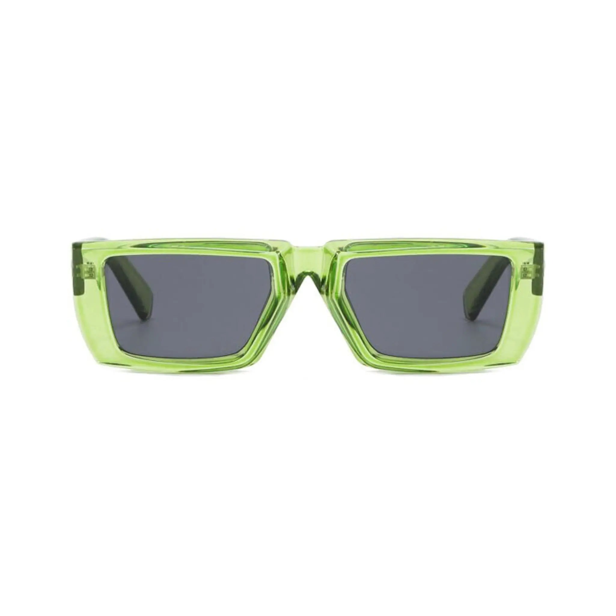 Futuristic Series Street Wear Y2K Rectangle Sunglasses - Neon Green