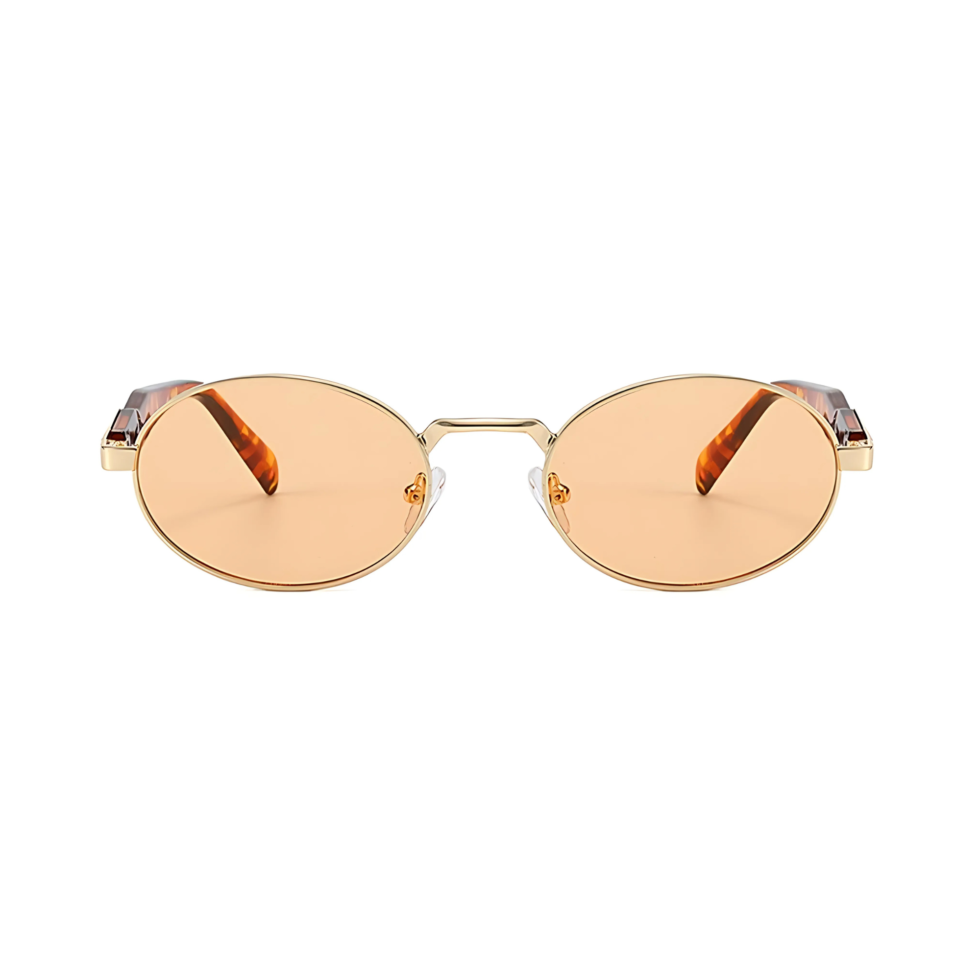 essntl Series Retro Oval Sunglasses For Men & Women - Golden Amber