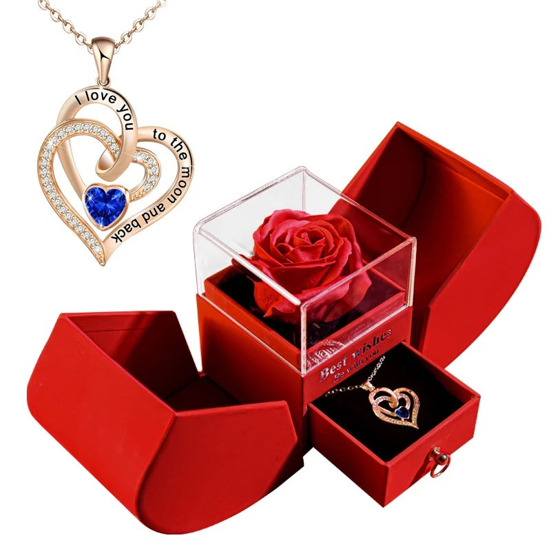 Rose box with Necklace