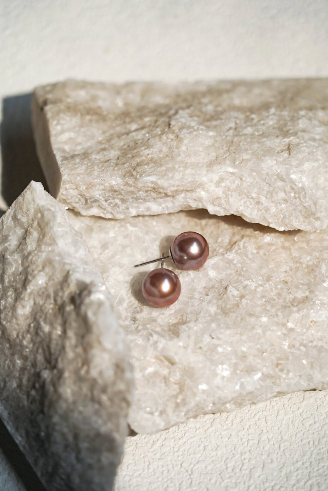 Purple Freshwater Pearl Earring