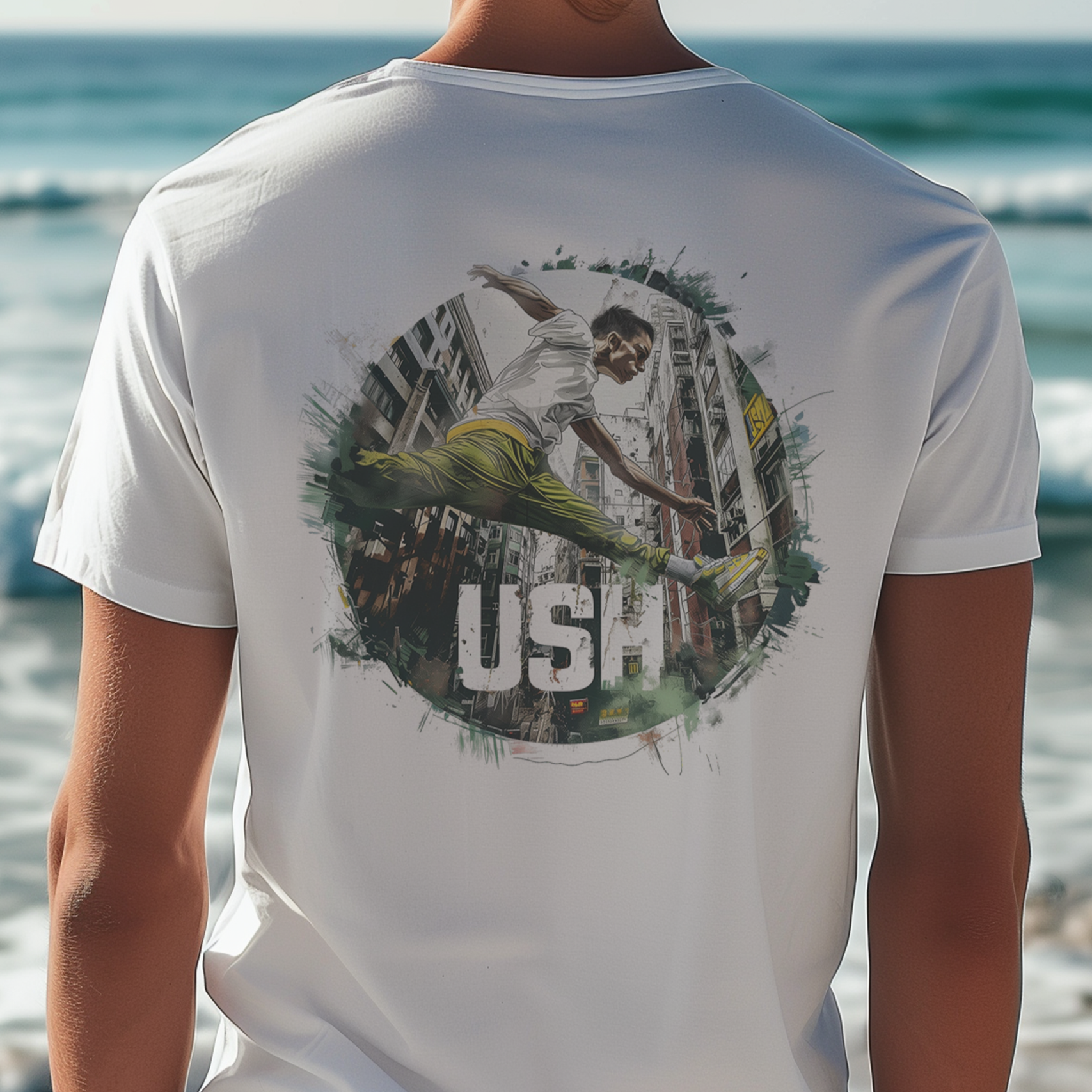 Street Parkour Guy BACK Graphic T-Shirt