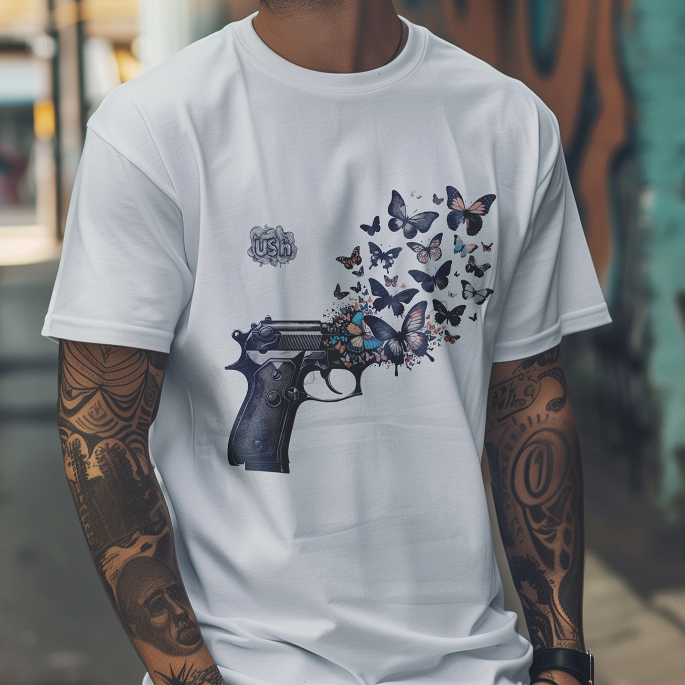 Butterflies Gun No War T-Shirt