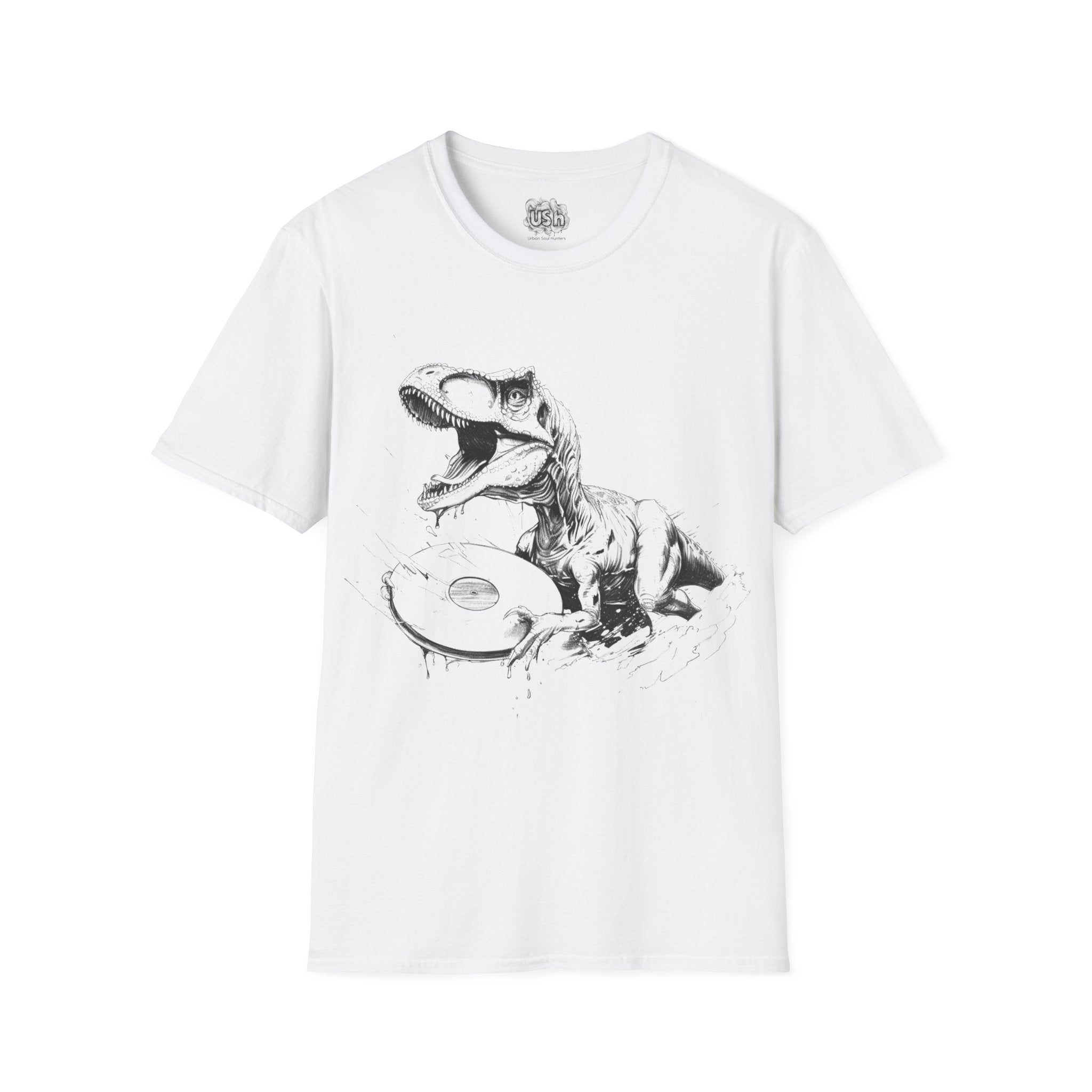 Dinosound Roar Vinyl DJ Graphic T-Shirt