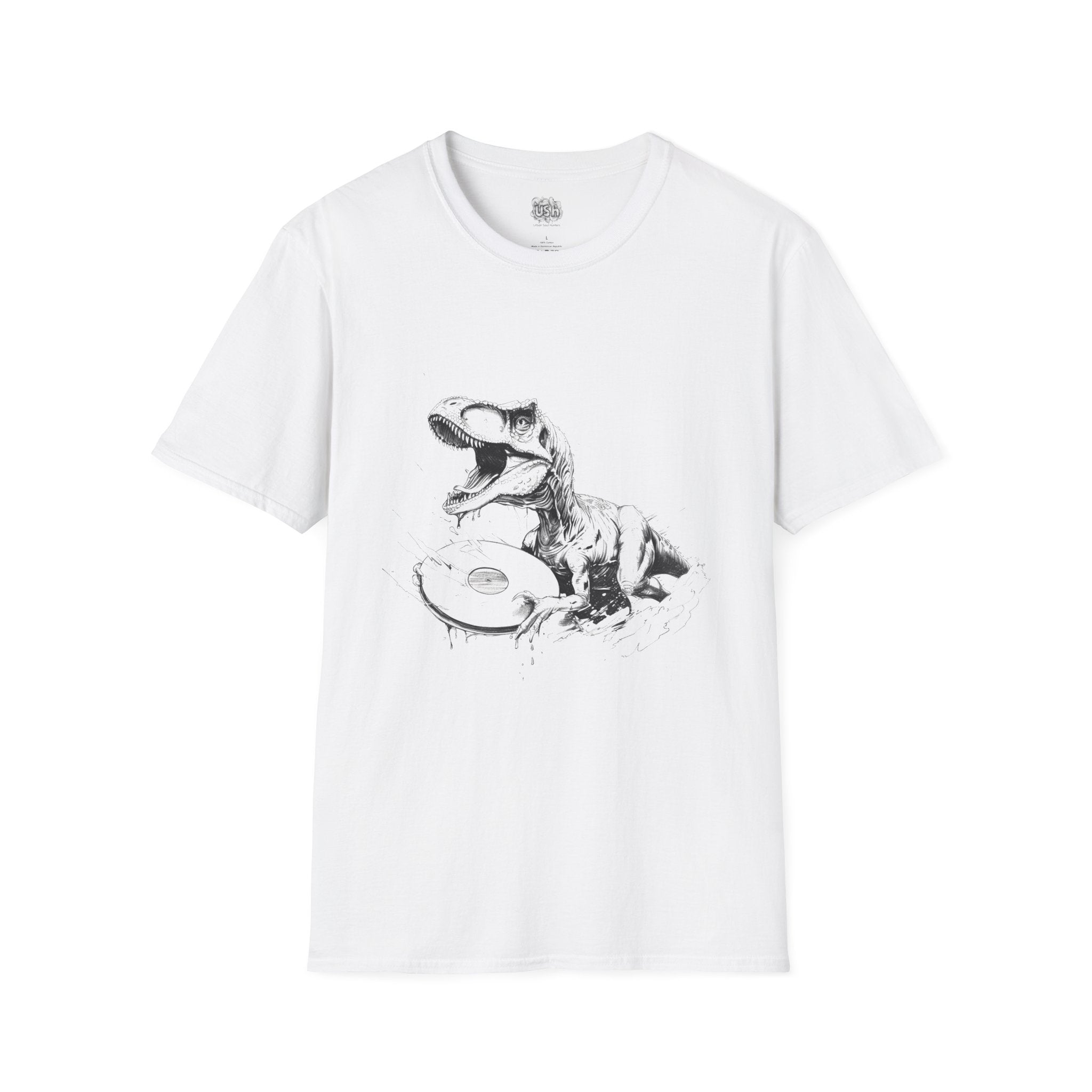 Dinosound Roar Vinyl DJ Graphic T-Shirt