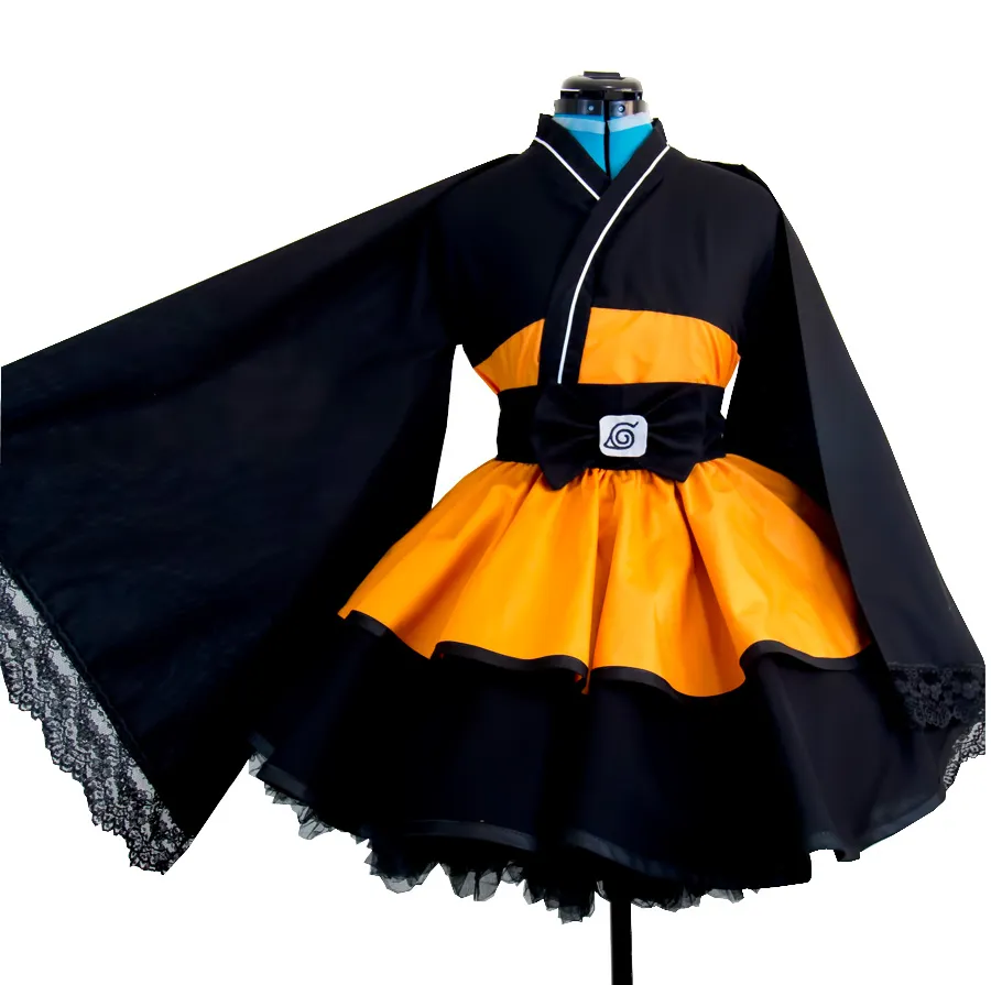 Naruto Uzumaki Gender Swap Kimono Lolita Dress