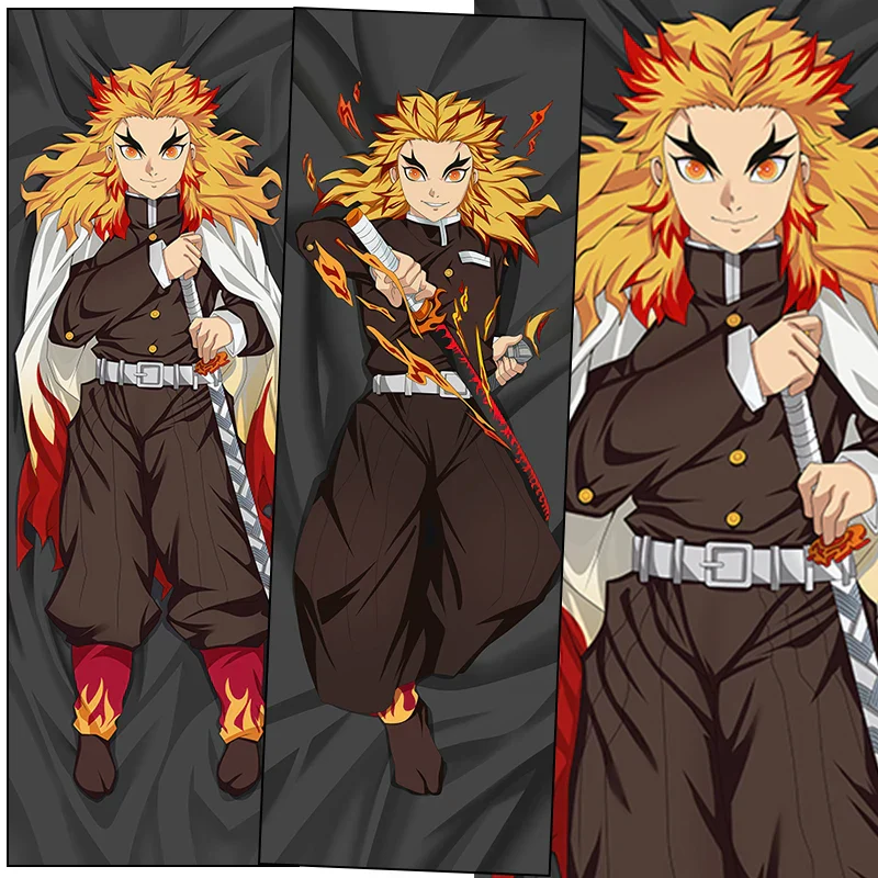 Demon Slayer Rengoku Dakimakura - Kimetsu No Yaiba Anime Body Pillow Case