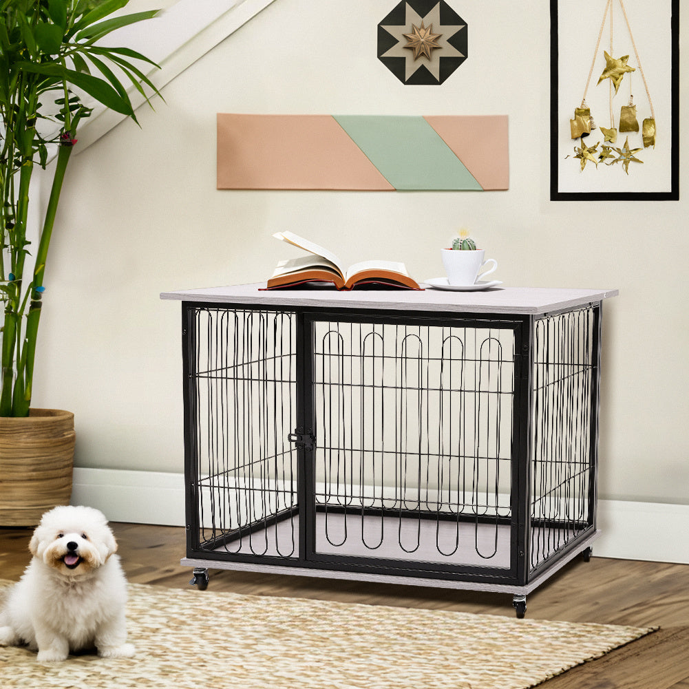 98cm Black Iron Wire Dog Crate