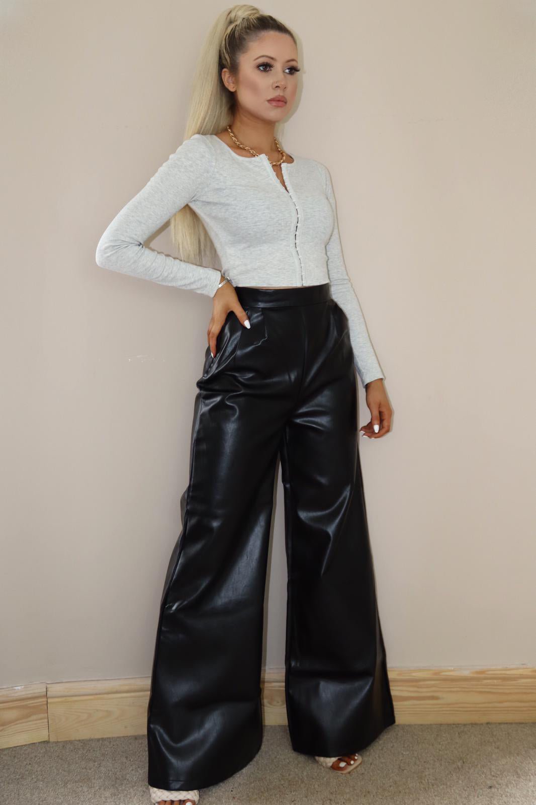 PU Wide Leg Trouser - 2 colours