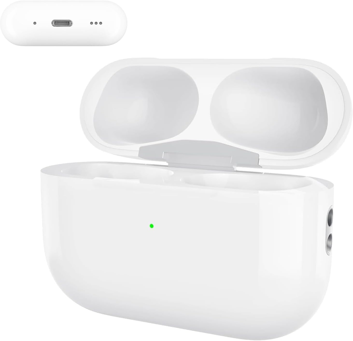 Airpod Charging Case Compatible with AirPods Pro 1st &2nd, 660mAh Wireless Charging Case Replacement for Air Pod Pro 1st 2nd Generation with Bluetooth Pairing Sync Button, No Air Pods Buds