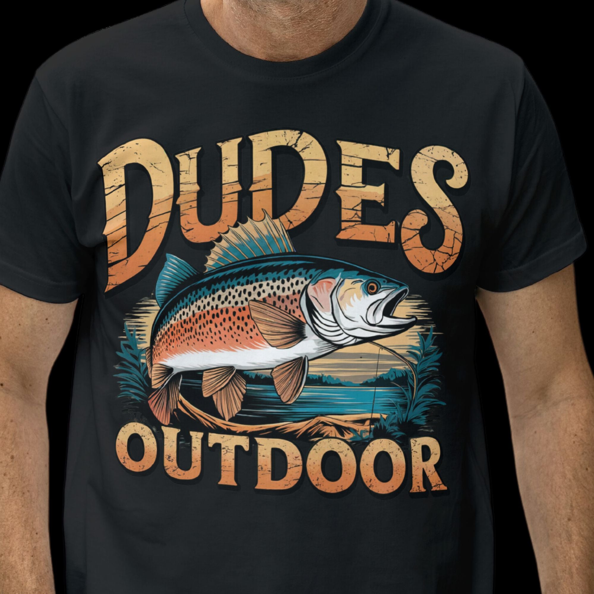 Dudes Outdoor, Design für Angler und Fischer - Premium Shirt