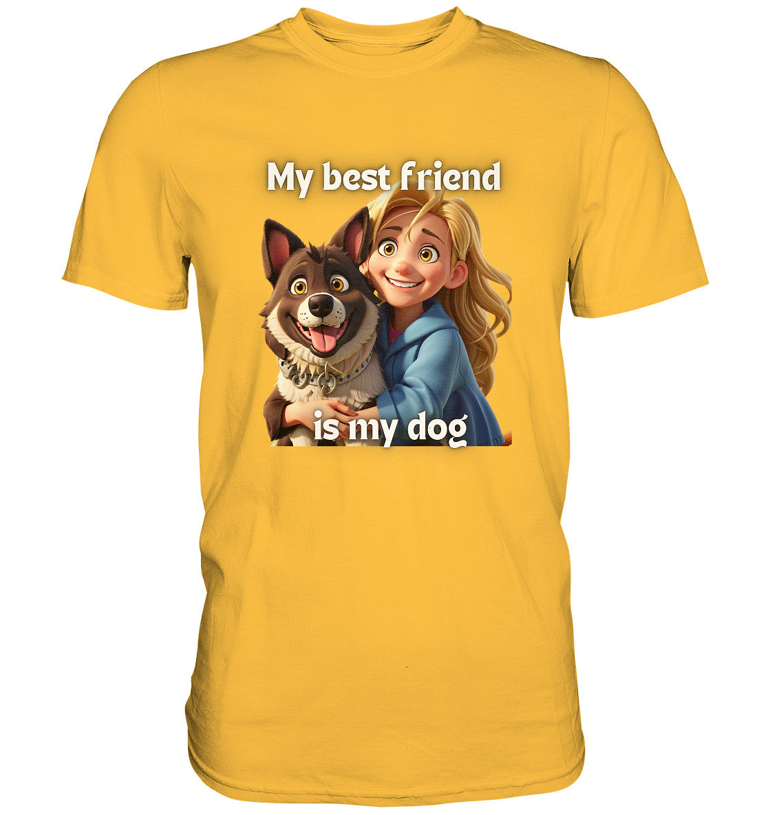 My best friend is my dog - girl and dog - Premium Shirt