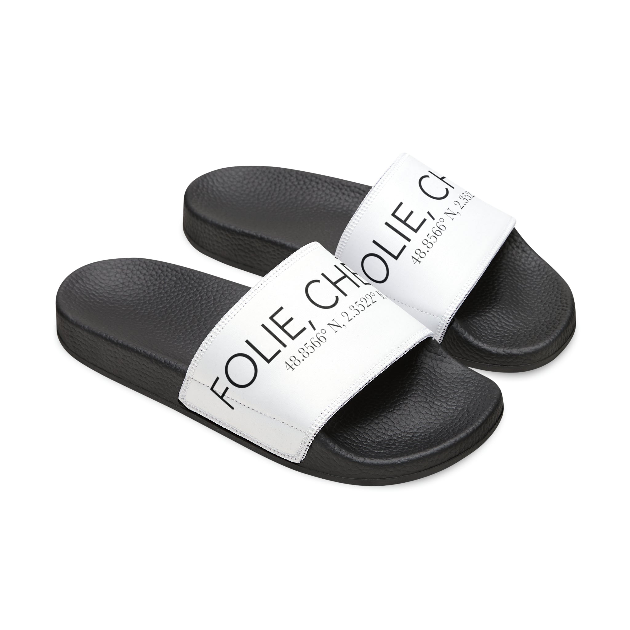 FOLIE, CHÉRIE SLIDES WHITE / BLACK