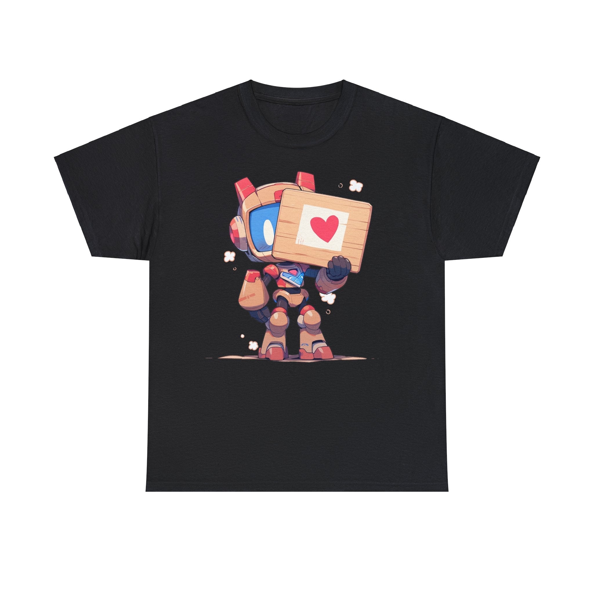 Cute Robot Love Heart Sign Tee