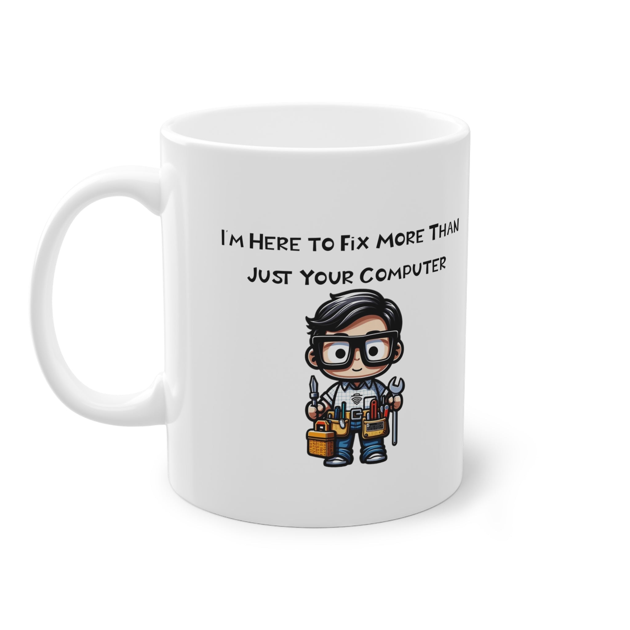 Geeky Fix-It Mug, Computer Repair Nerd