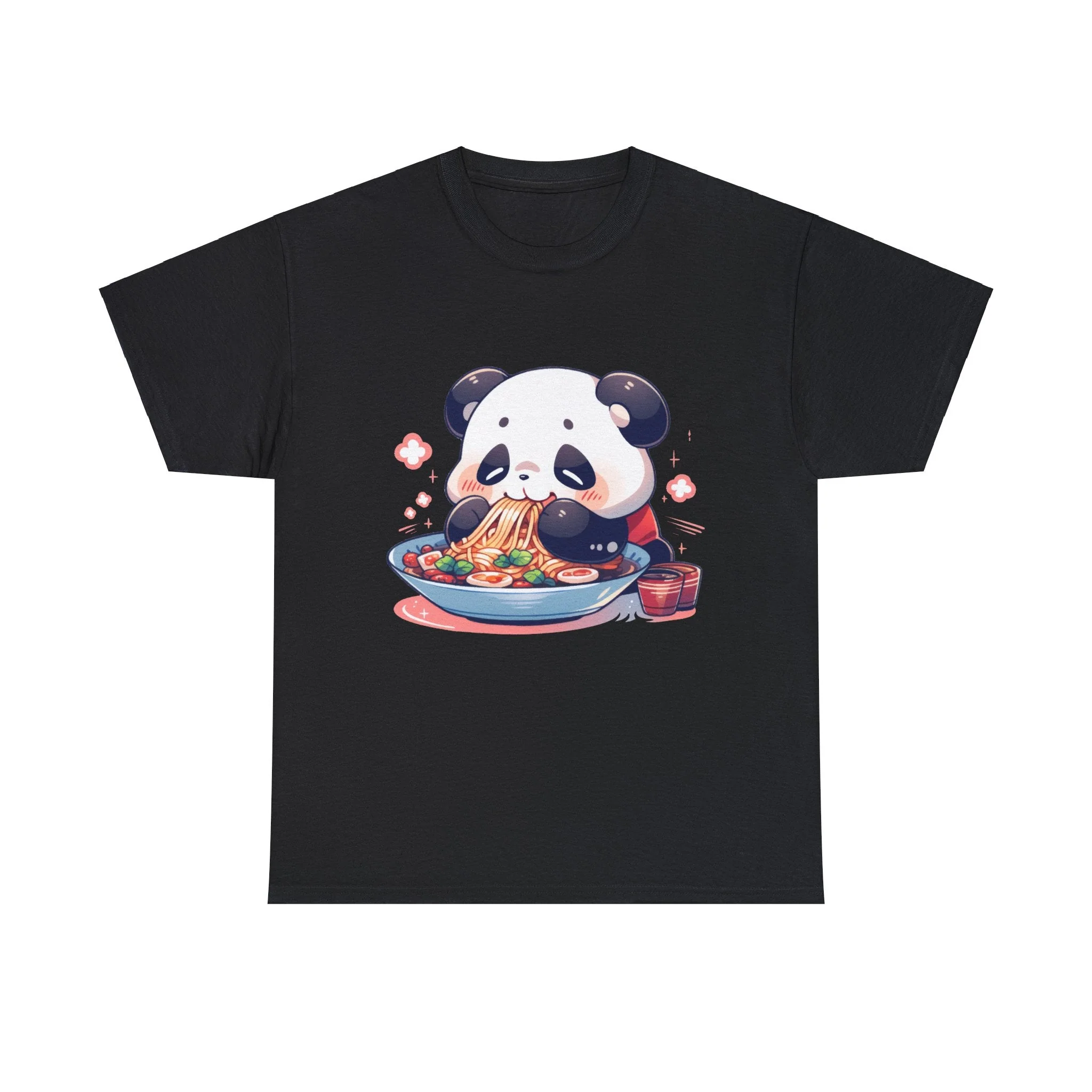 Cute Panda Eating Noodles T-Shirt