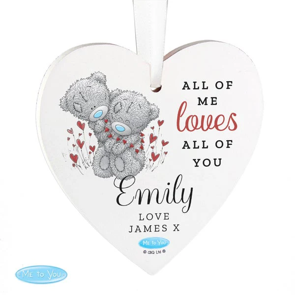 Personalised Me To You Heart Decoration