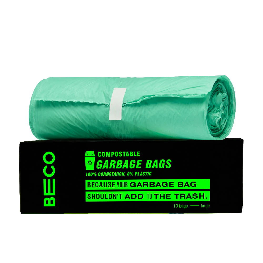 COMPOSTABLE GARBAGE BAGS LARGE - 24" X 32" (10PC-ROLL)