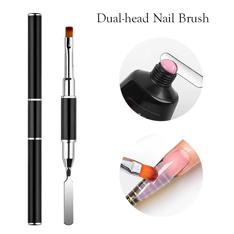 "1 Pinceau Nail Art Double Extrémité : Acrylique,Gel UV