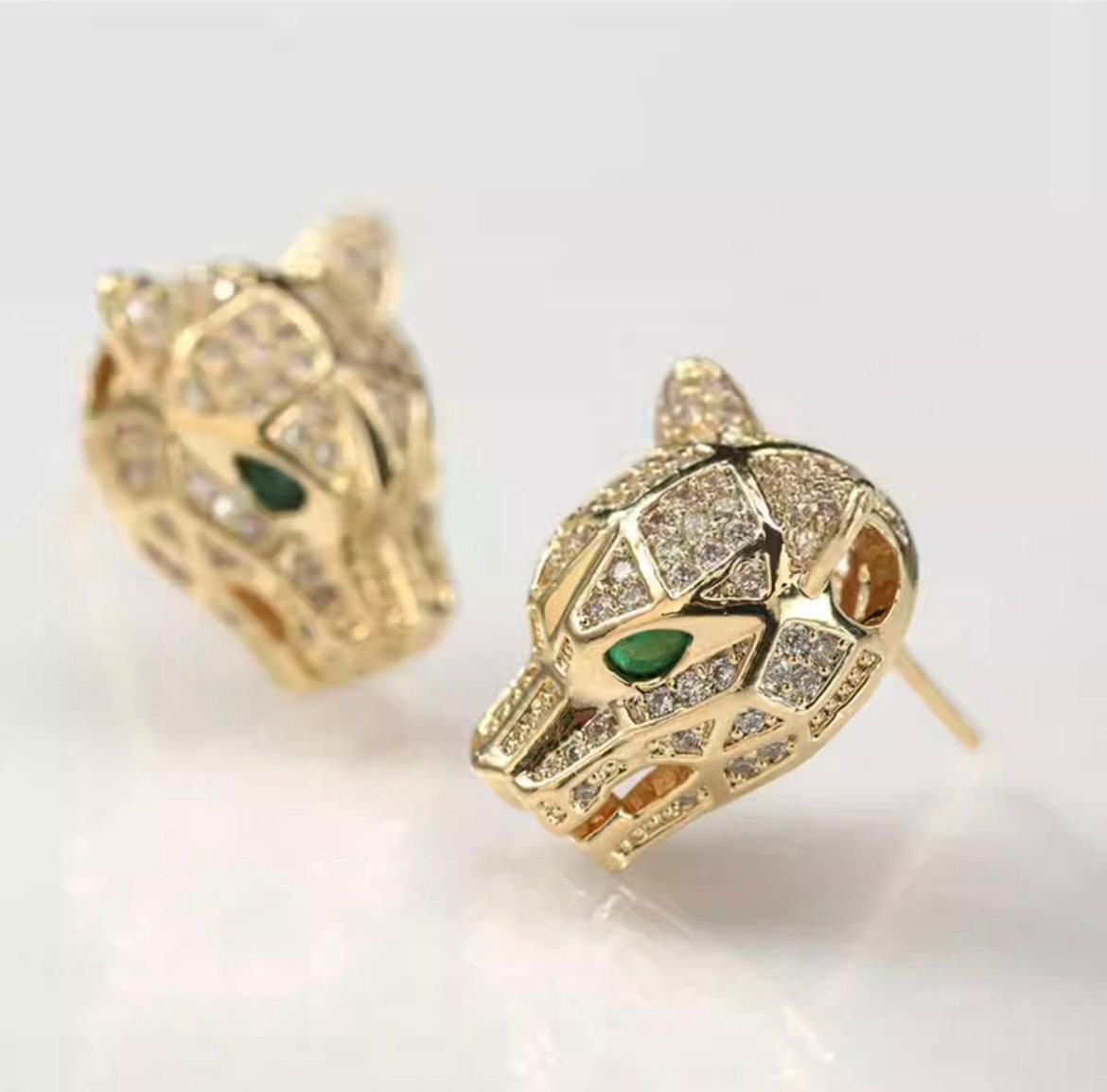 Leopard Head Stud Earrings