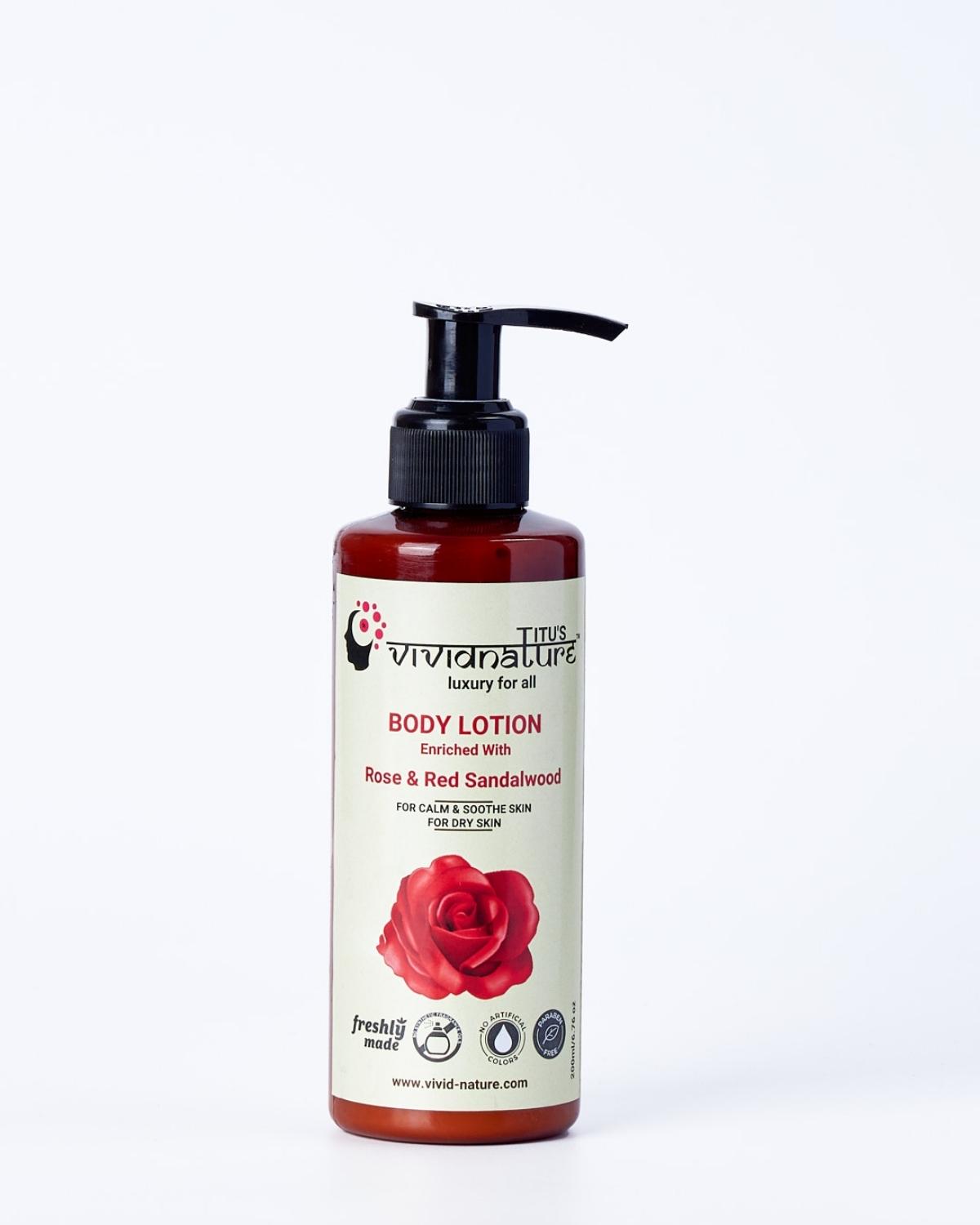 Rose Red Sandalwood | Body Lotion For Dry Skin | Body Lotion Non Sticky