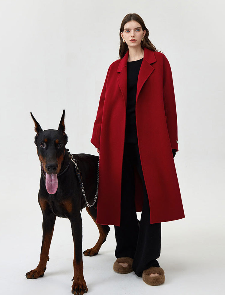 Isabella Long Wool Trench Coat