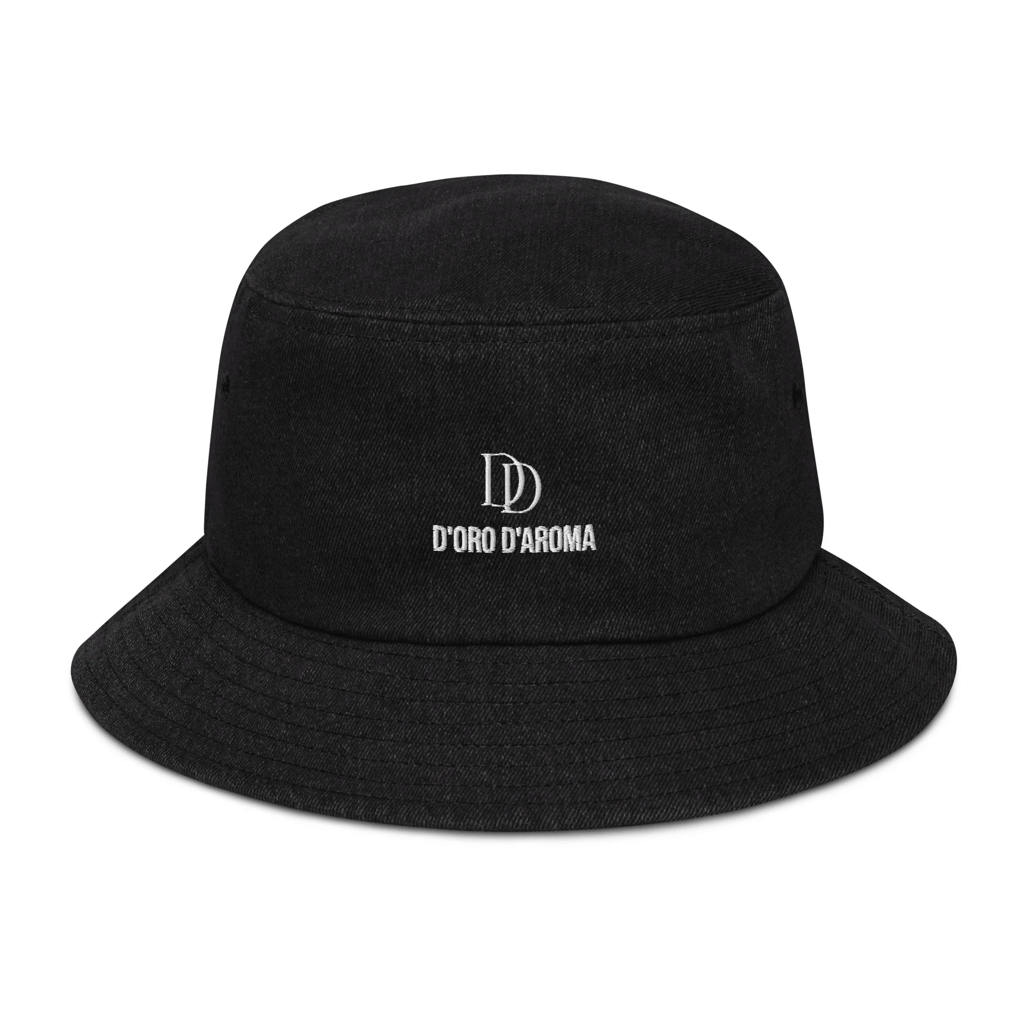 D'oro D'aroma Denim bucket hat Black