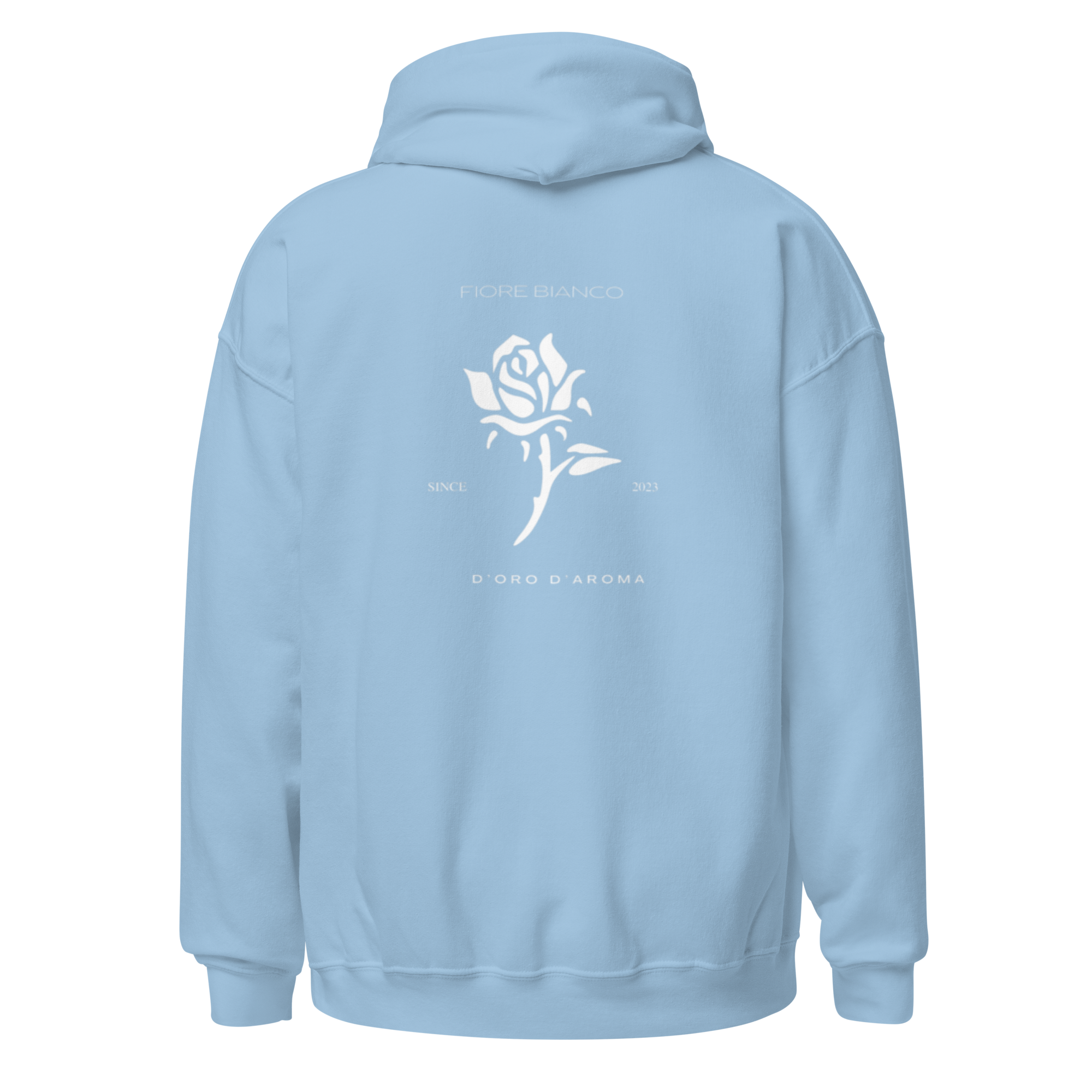 D'oro D'aroma Hoodie White Flower Blue