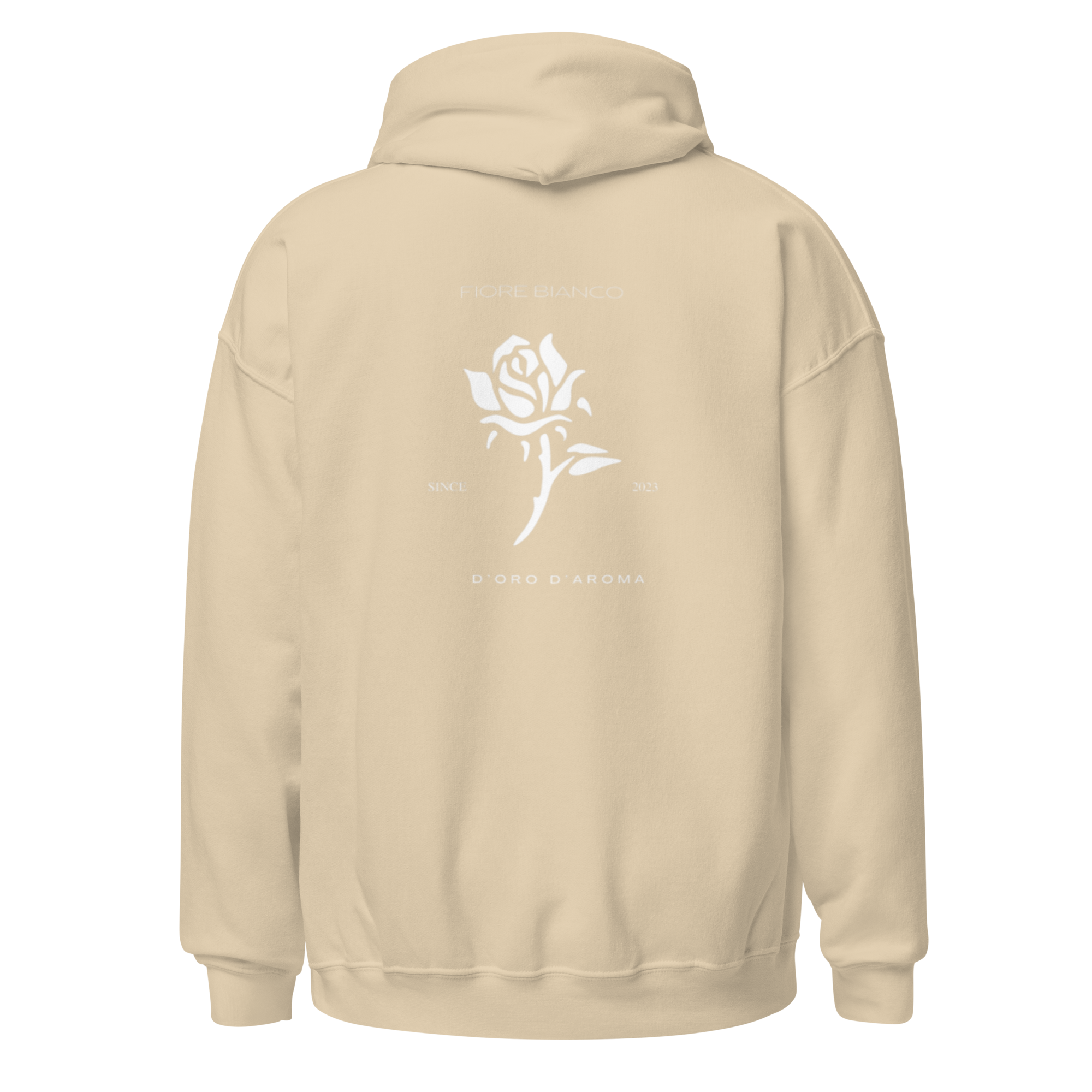 D'oro D'aroma Hoodie White Flower Beige