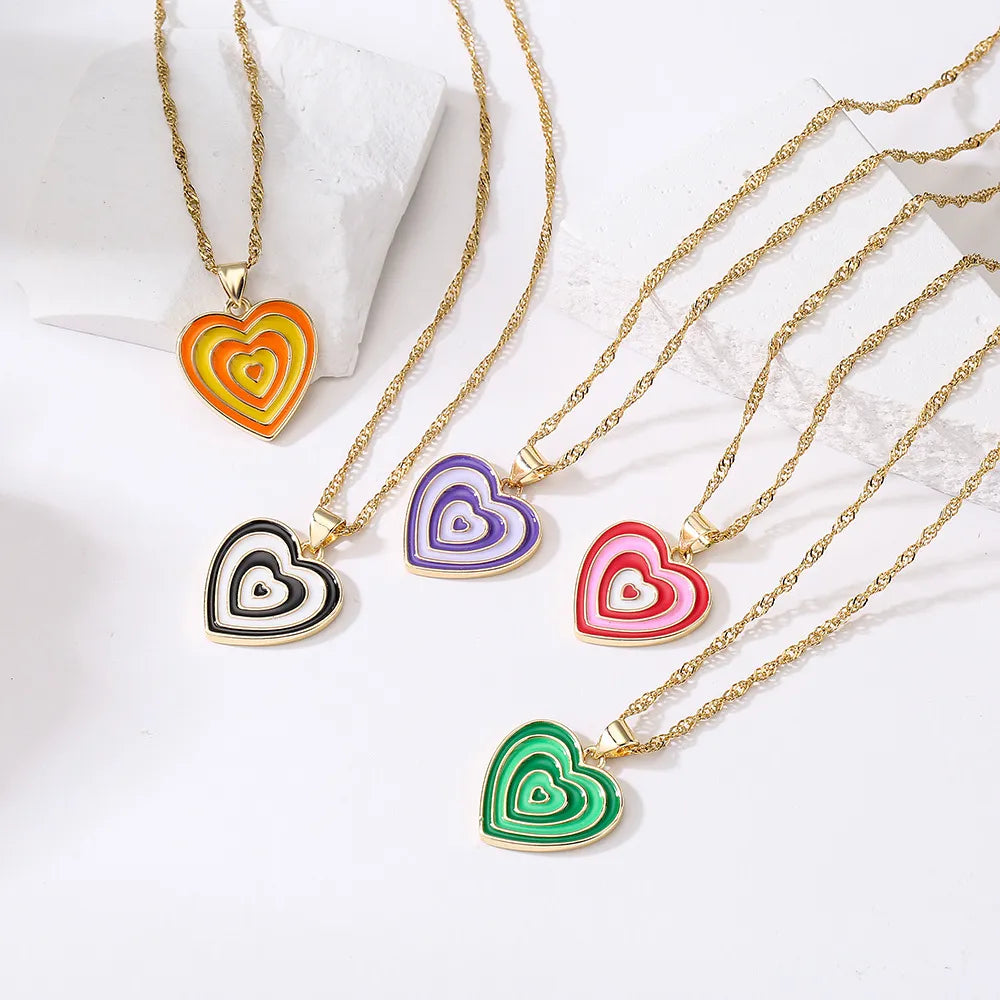 Y2K Candy Heart Pendant Necklace