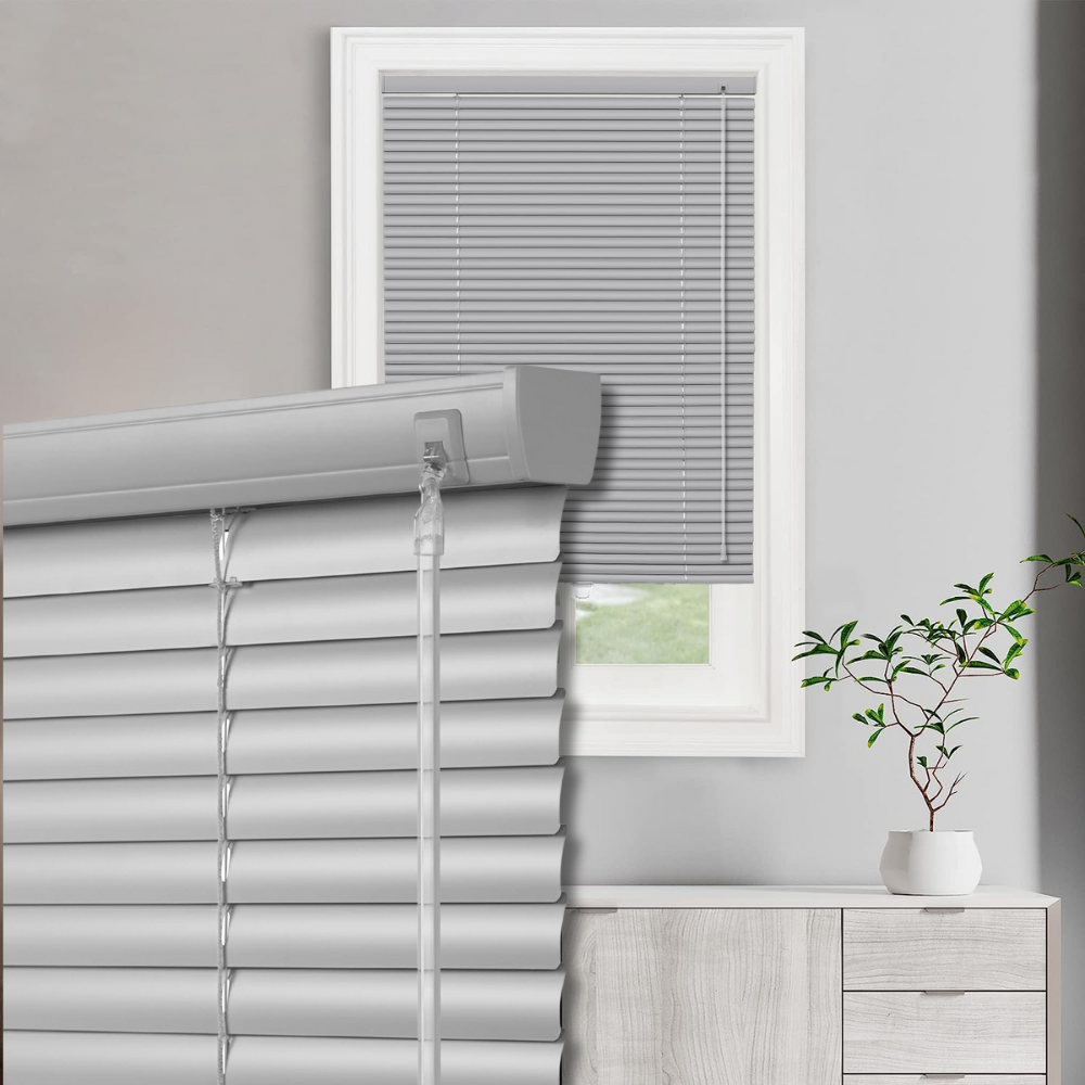 Mini Blinds 1 Inch Aluminium Slats Cordless Tilt Wand Control