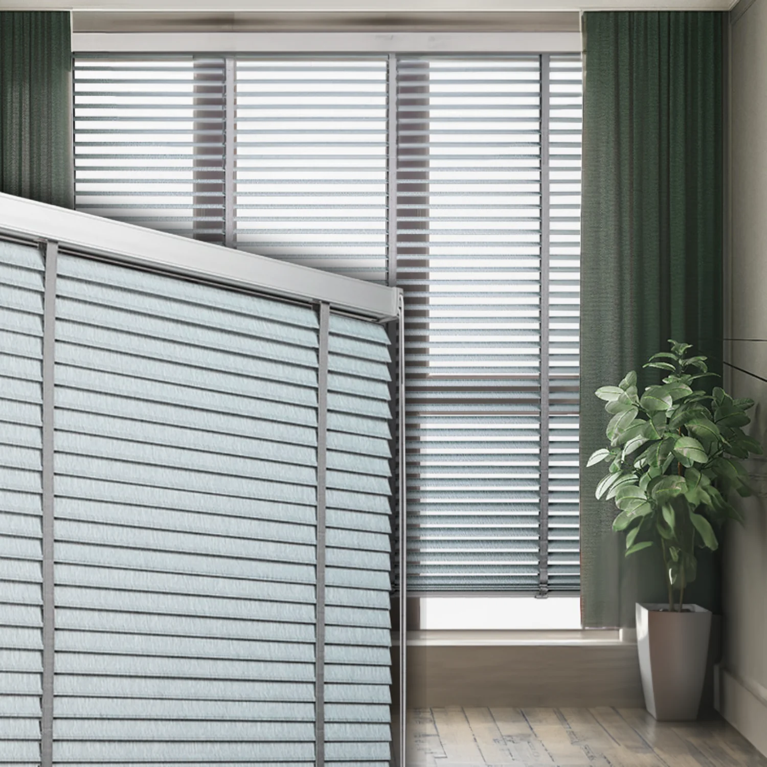 Venetian Blinds 2 Inch Fabric Slats Corded