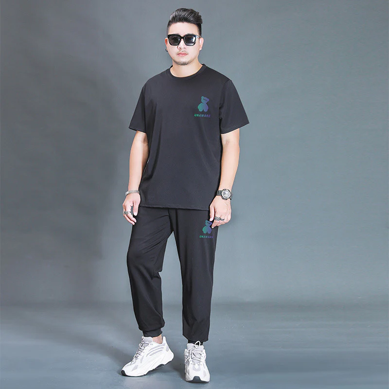 Oversized T-shirt And Trousers Two-piece Fat Casual Sports Suit