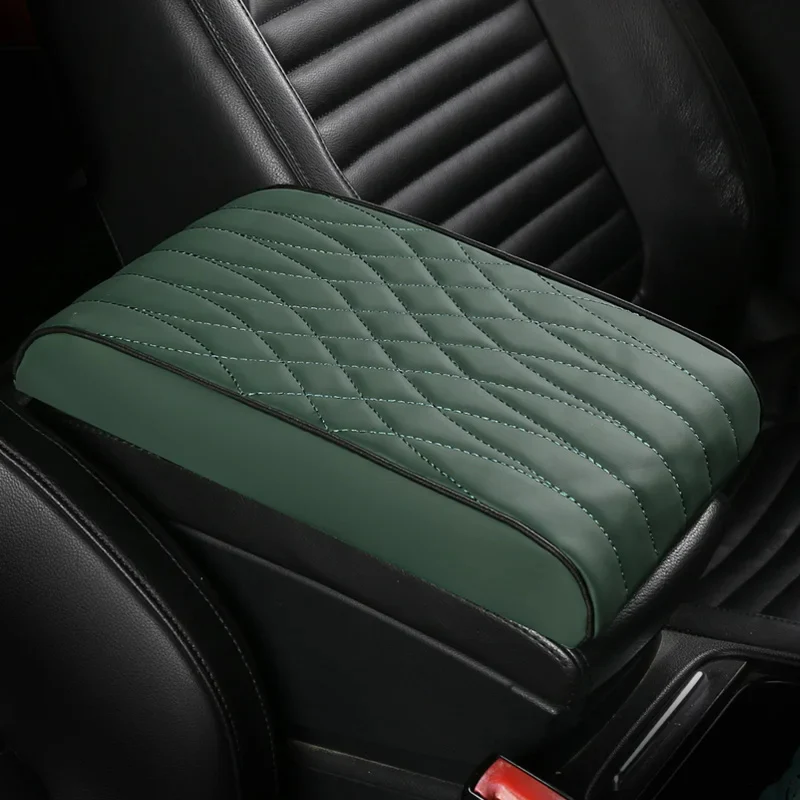 Nappa Leather Memory Foam Car Armrest Box Booster Cushion