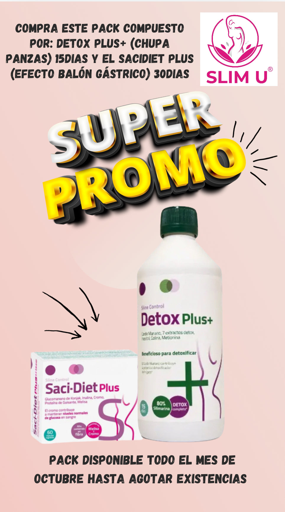 Pack 3 Detox chupa panza + Balón Gástrico