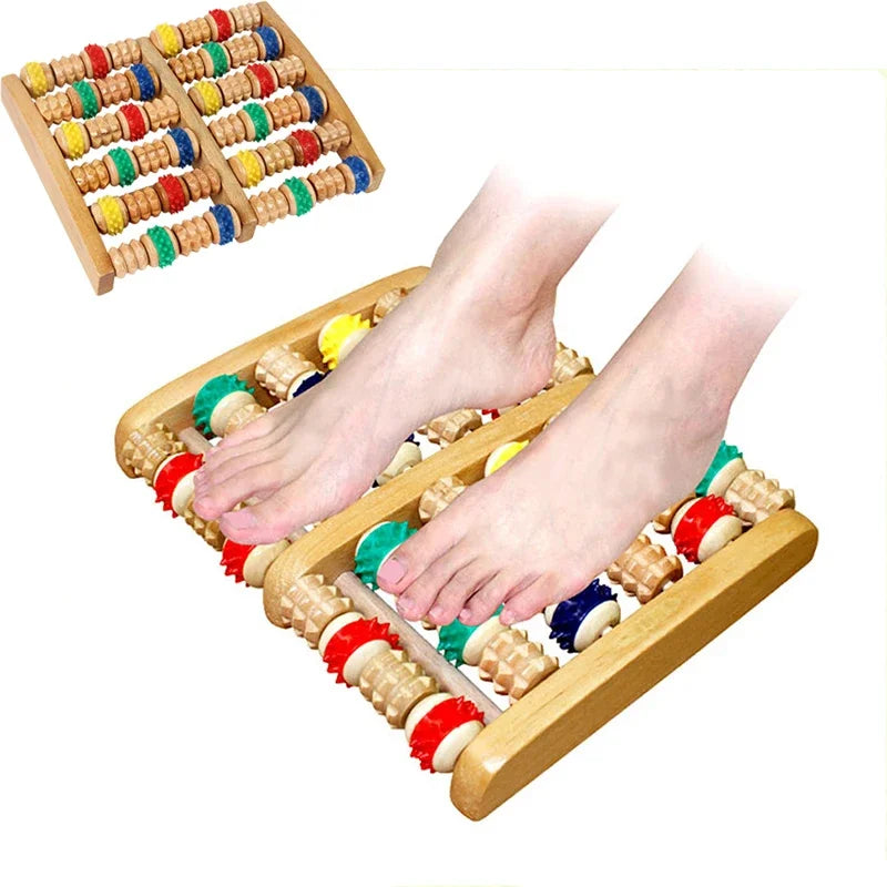 Wooden Foot Massager Roller  Acupressure Relax Massage Pain Stress Relief Shiatsu Roller Feet Care Massager Wholesale