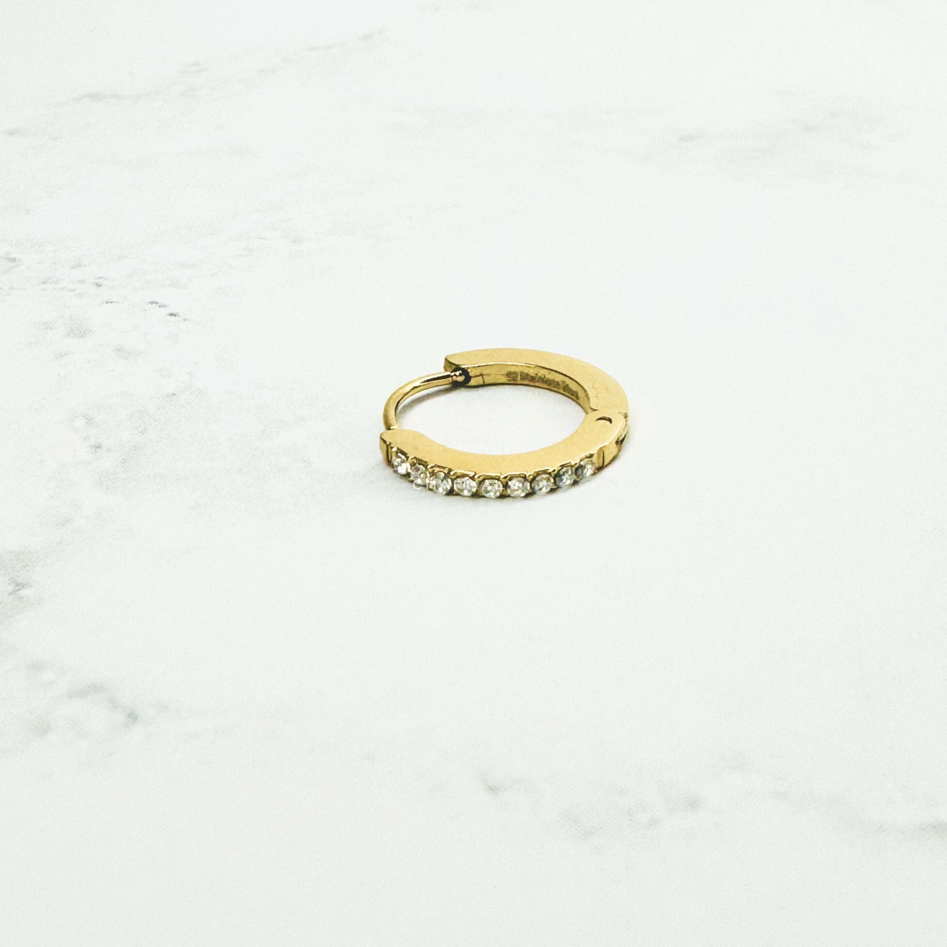 Kendall Crystal Hoop Earring Gold
